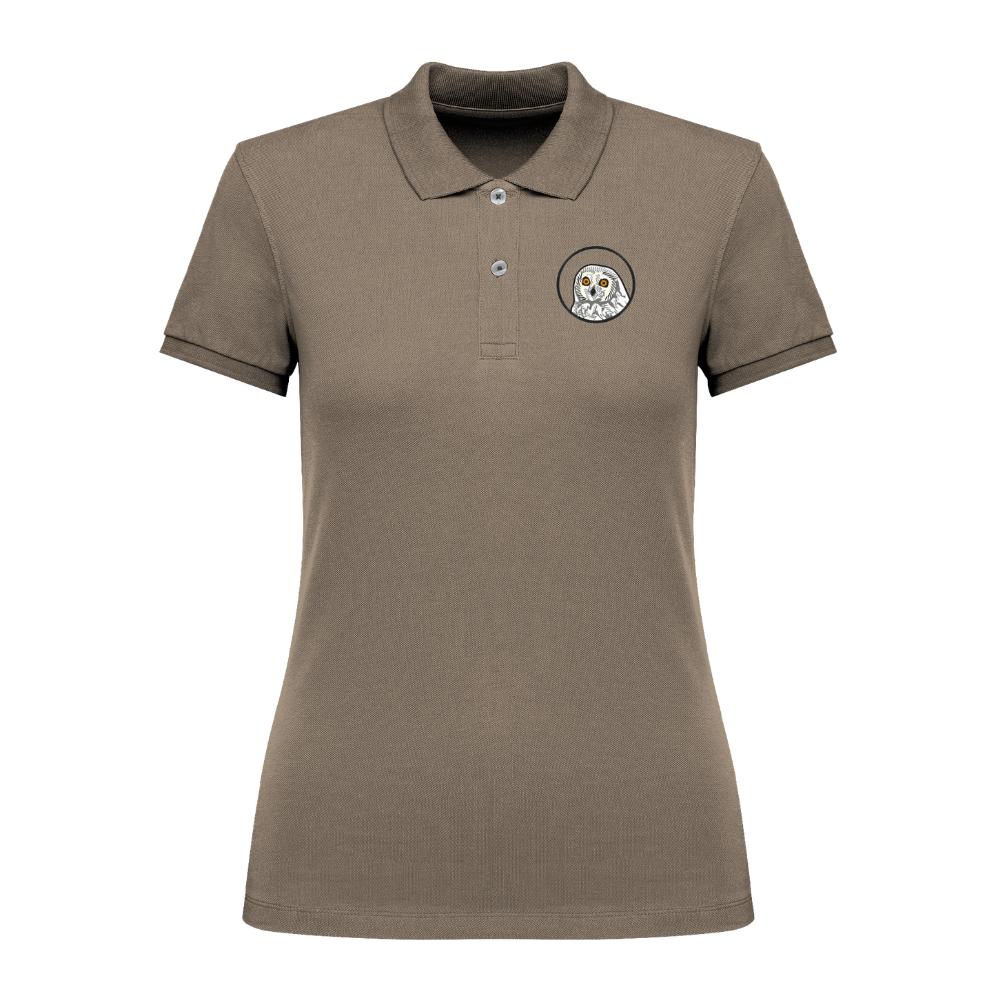 Sumpfohreule Bio Frauen Poloshirt Stick