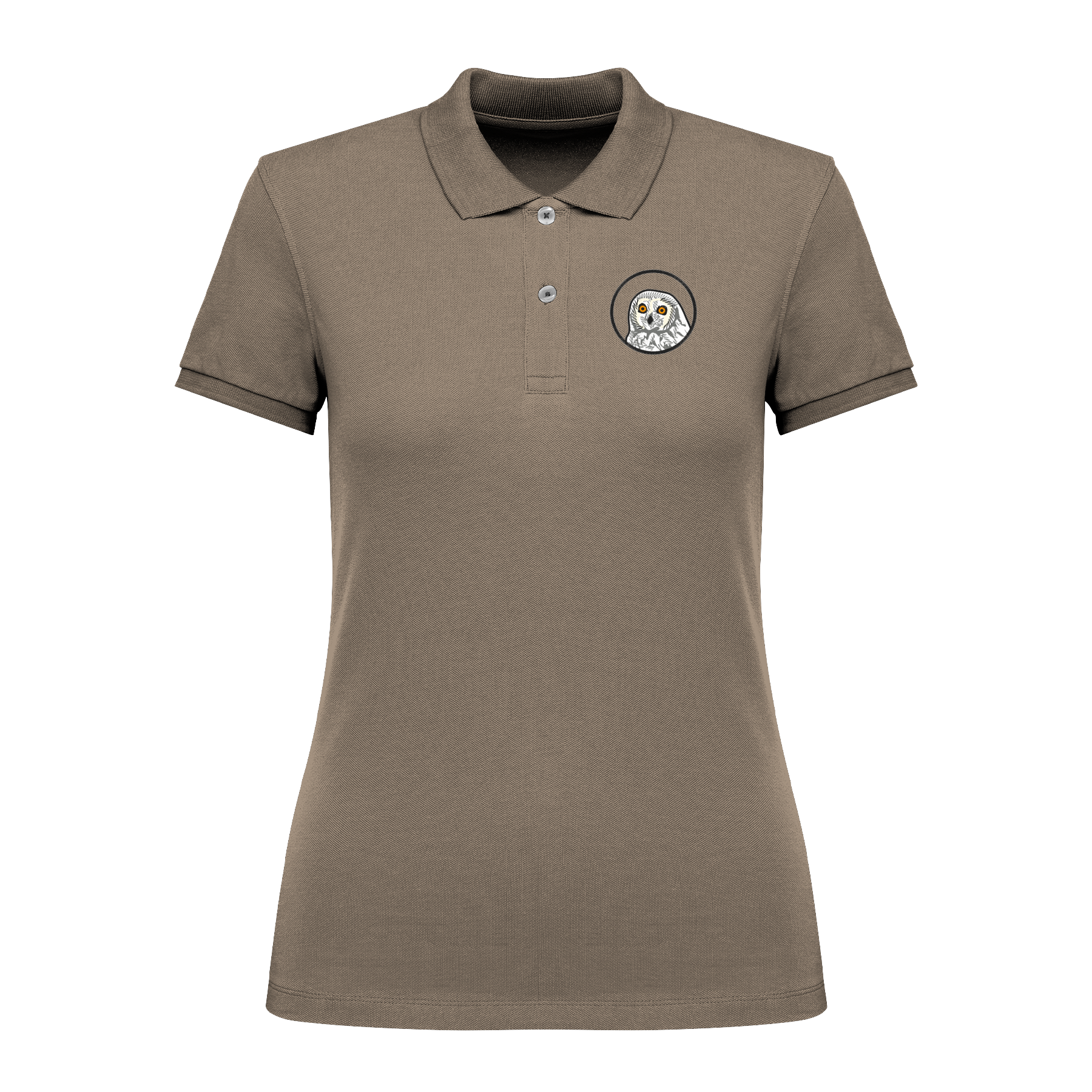 Sumpfohreule Bio Frauen Poloshirt Stick
