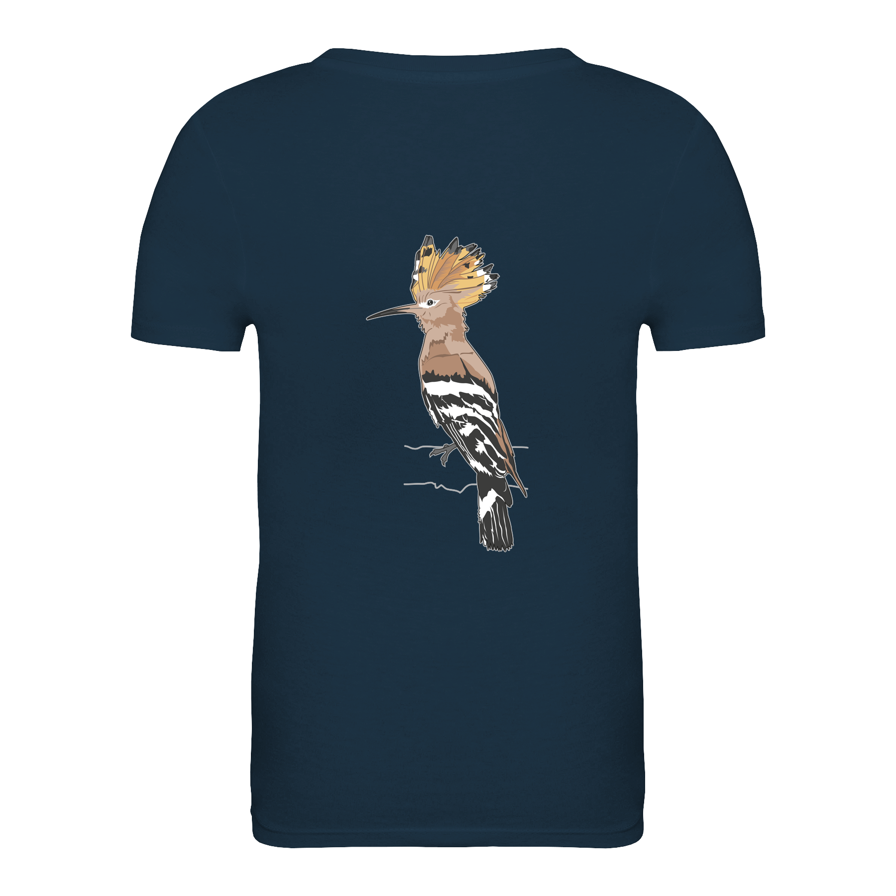 Wiedehopf Bio Kinder Unisex T-Shirt Backprint