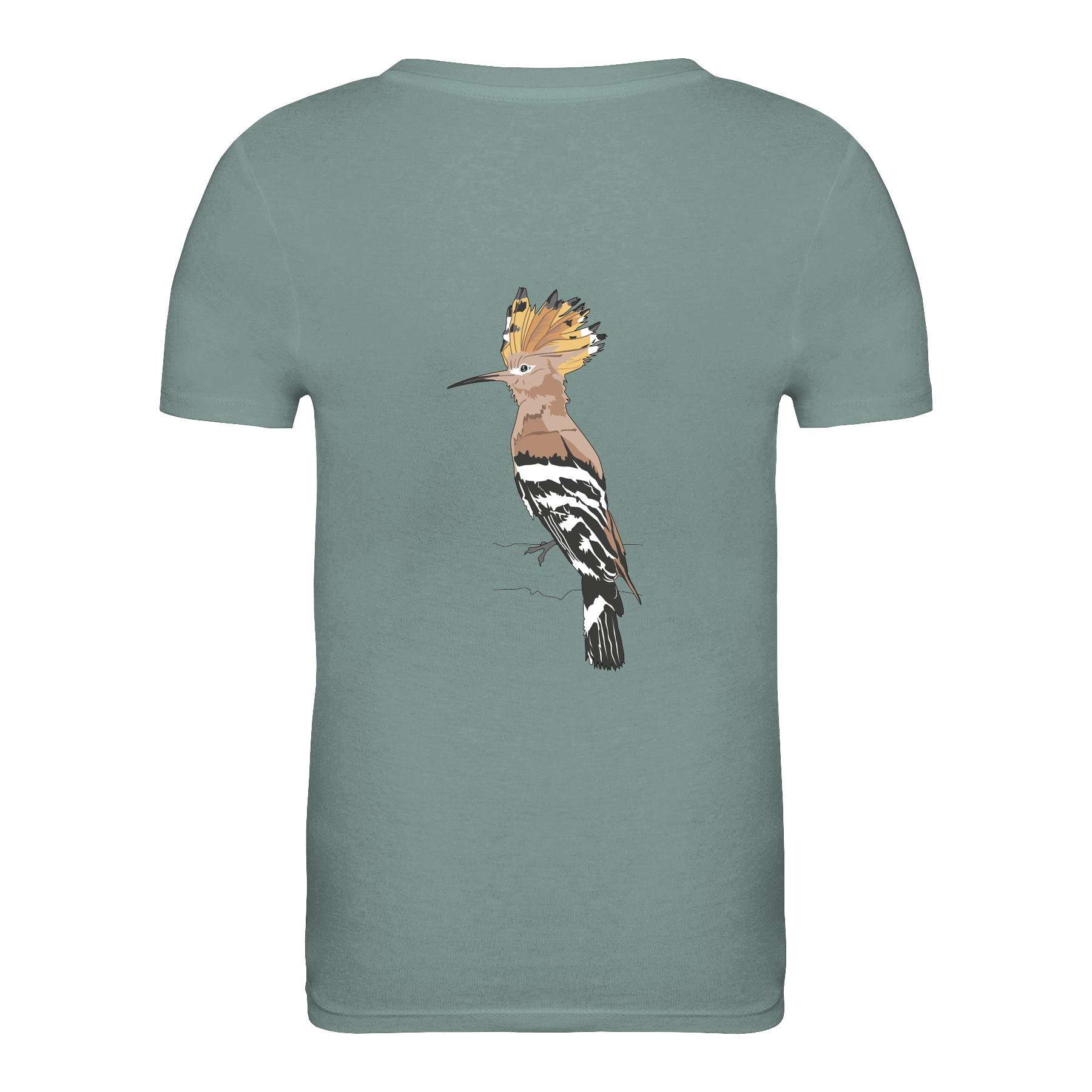 Wiedehopf Bio Kinder Unisex T-Shirt Backprint