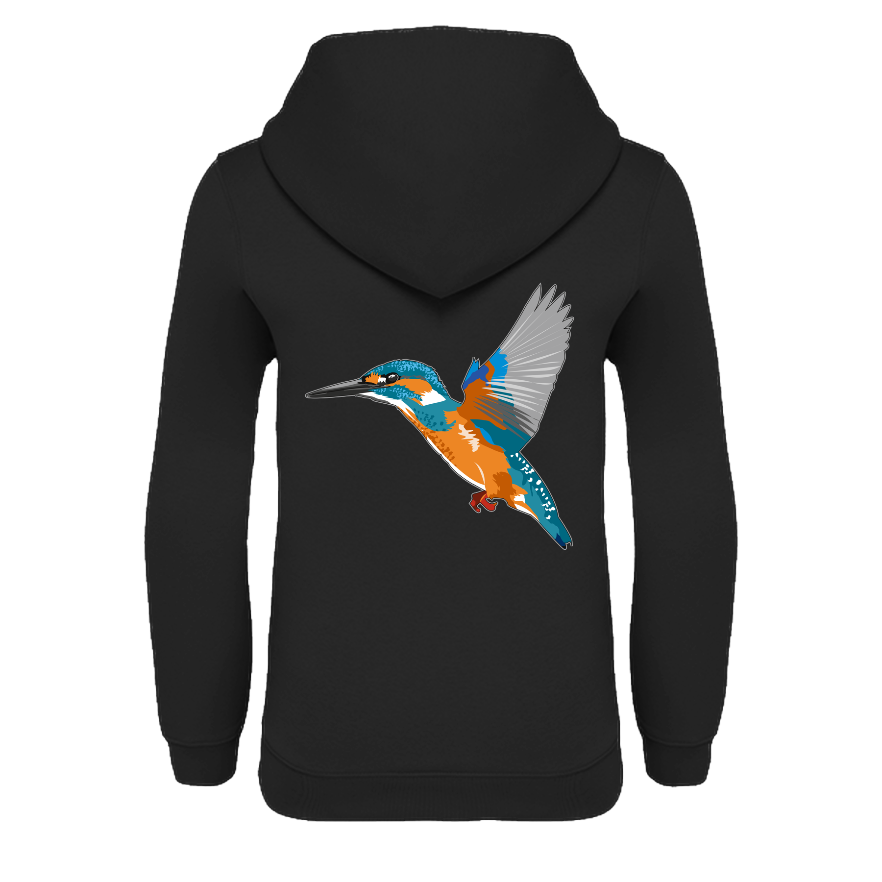 Eisvogel Bio Kinder Unisex Hoodie Backprint