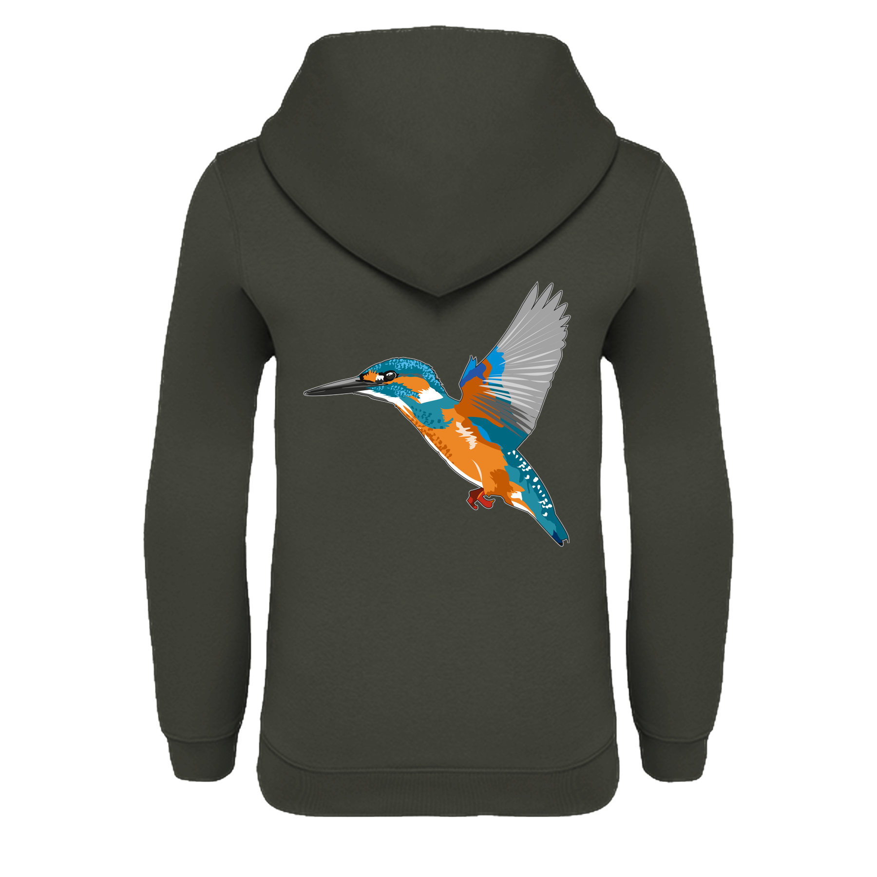 Eisvogel Bio Kinder Unisex Hoodie Backprint