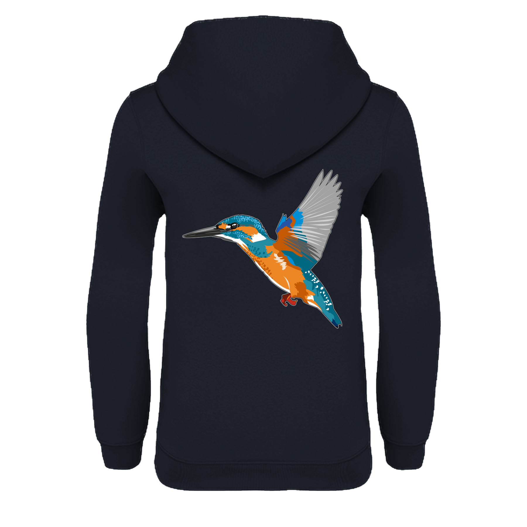 Eisvogel Bio Kinder Unisex Hoodie Backprint