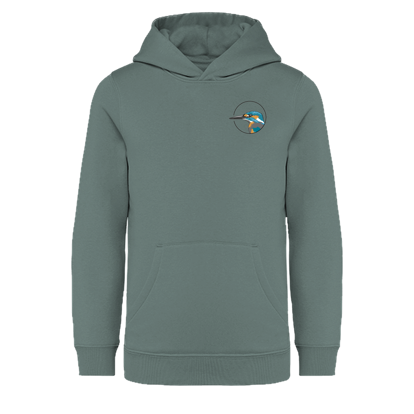 Eisvogel Bio Kinder Unisex Hoodie Backprint