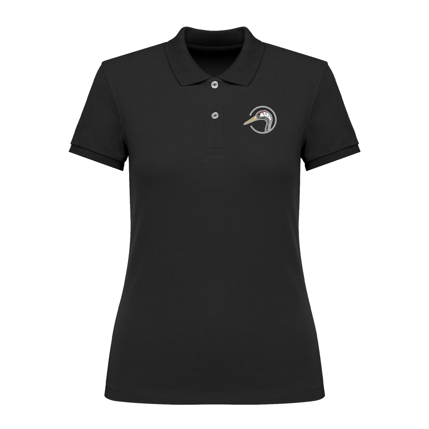 Kranich Bio Frauen Poloshirt Stick