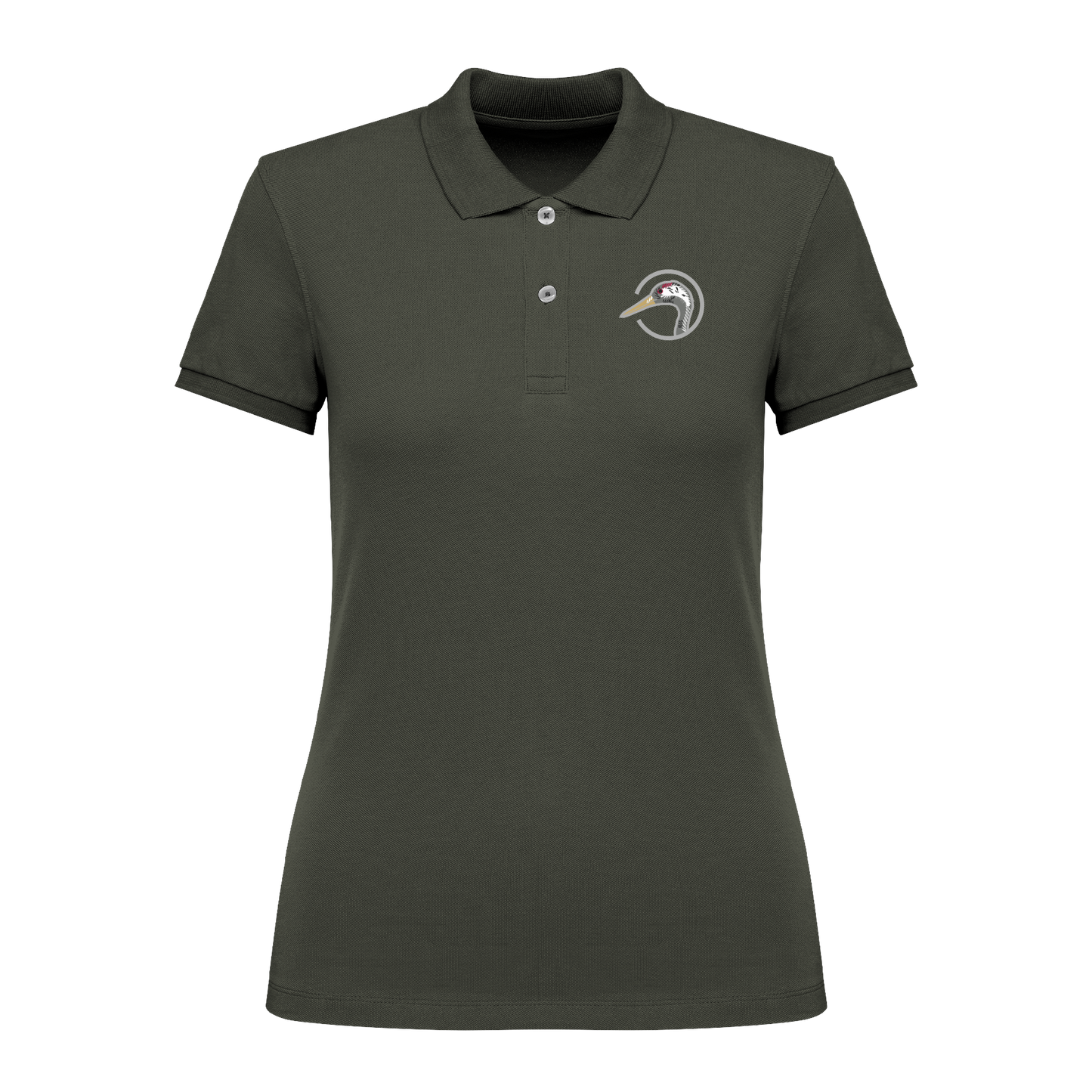 Kranich Bio Frauen Poloshirt Stick