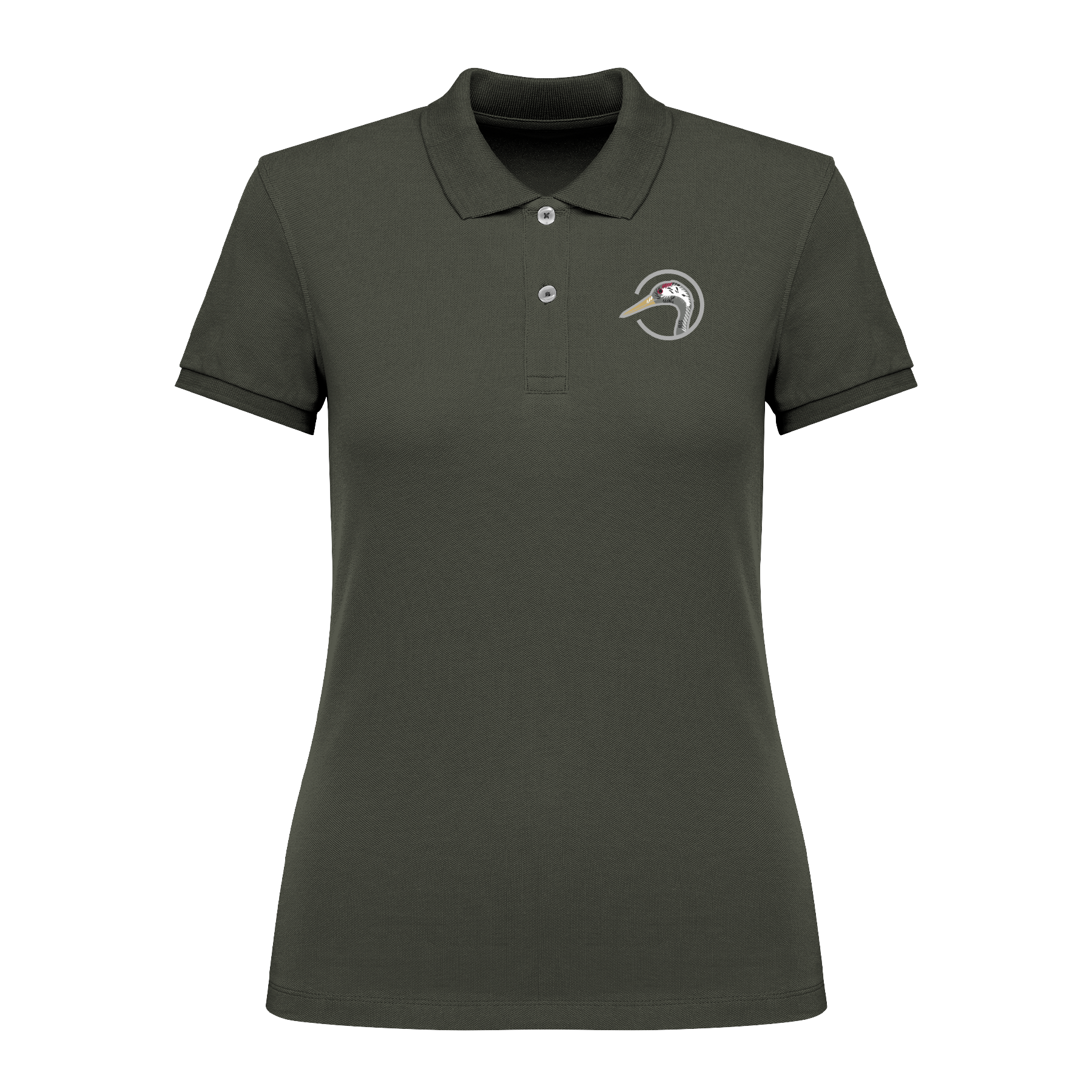 Kranich Bio Frauen Poloshirt Stick