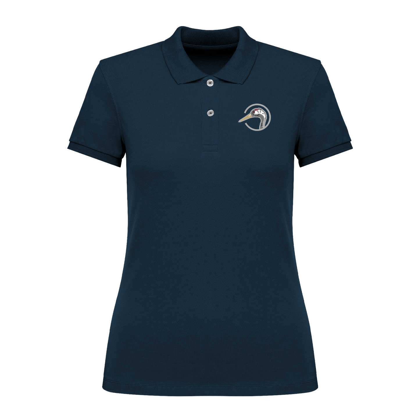 Kranich Bio Frauen Poloshirt Stick