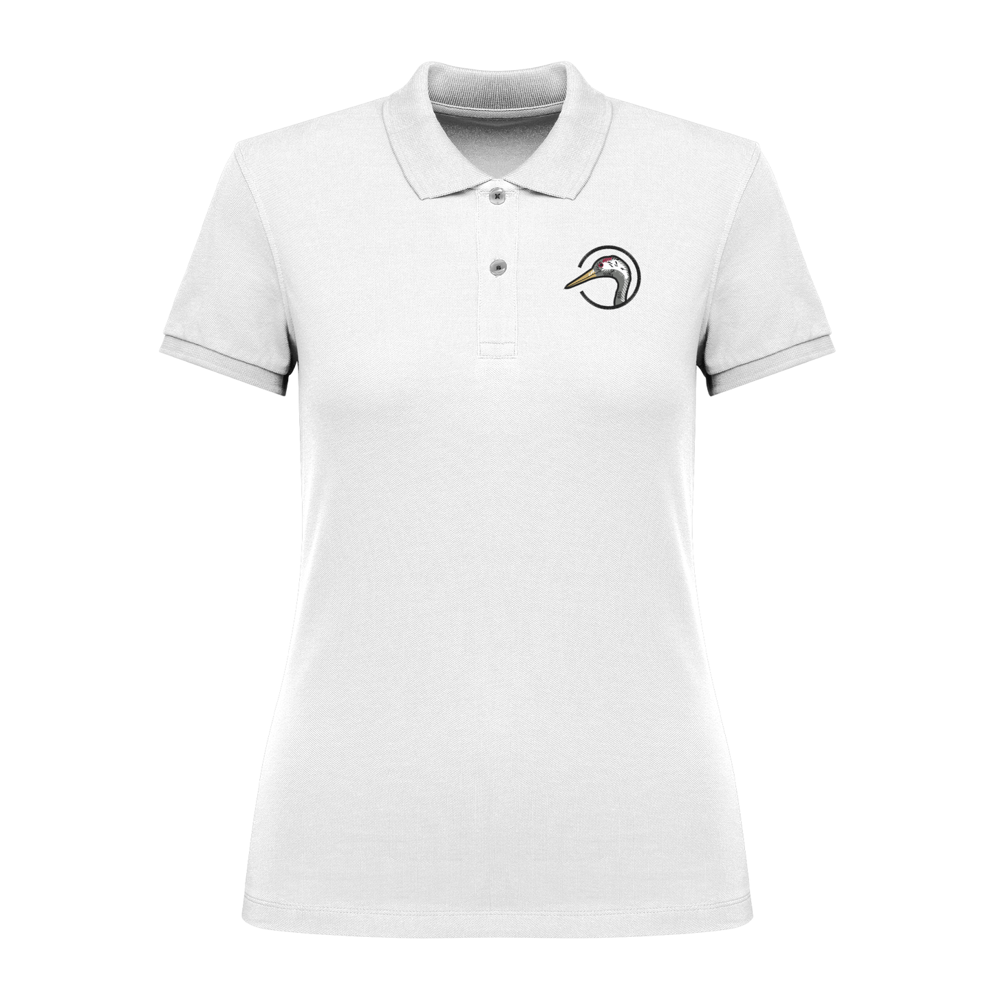 Kranich Bio Frauen Poloshirt Stick