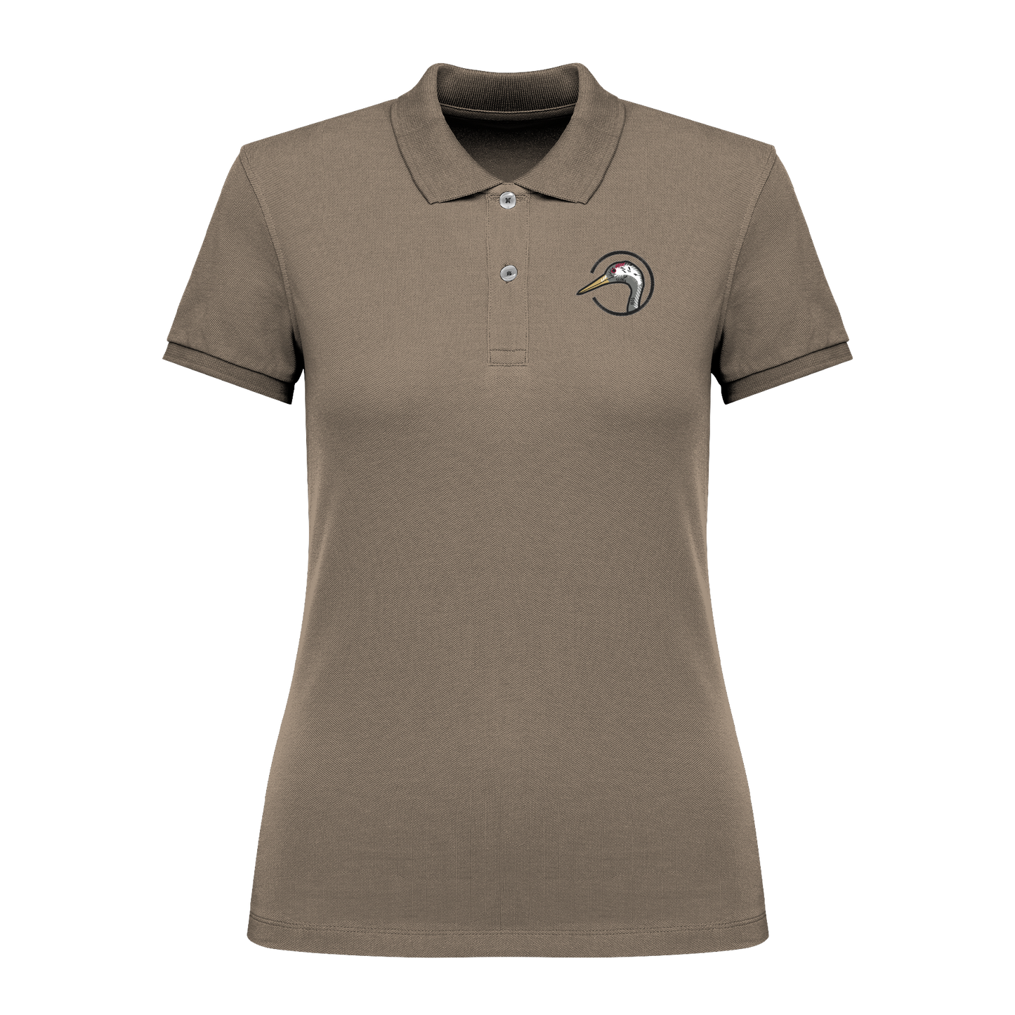 Kranich Bio Frauen Poloshirt Stick