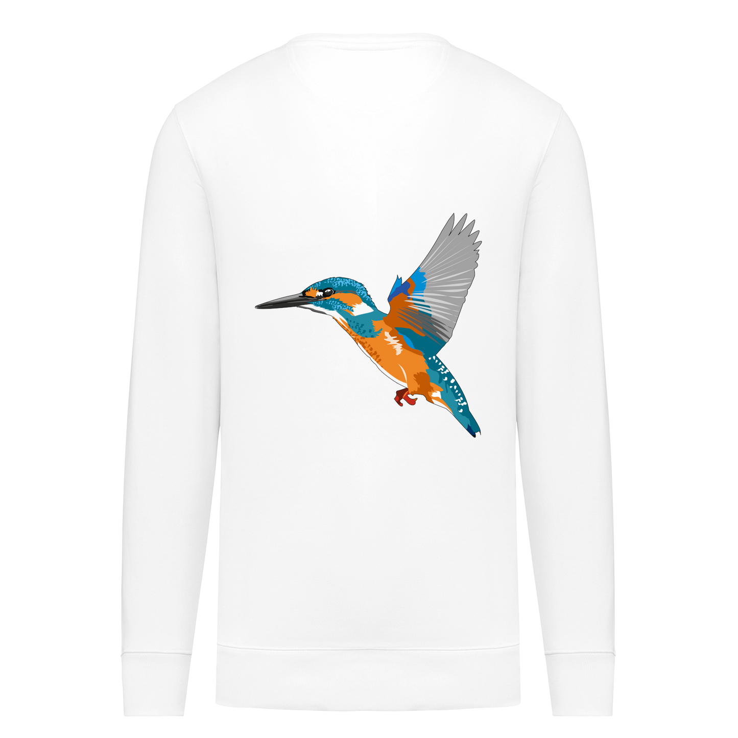 Eisvogel Bio Männer Sweatshirt Backprint