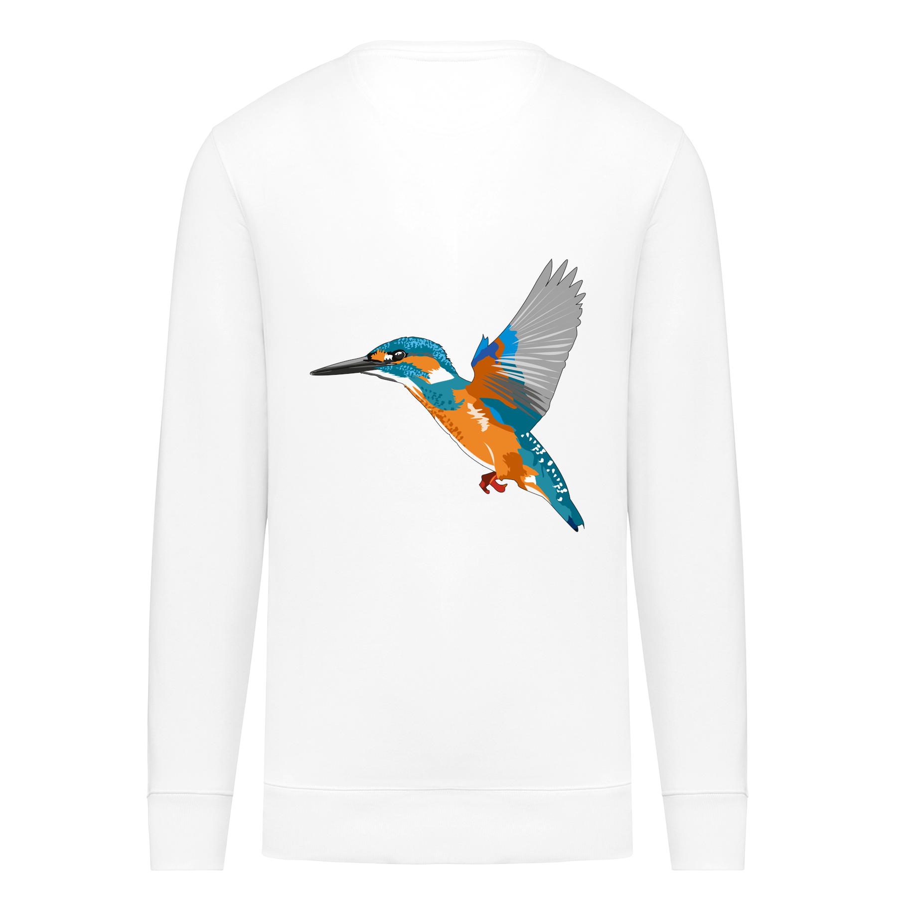 Eisvogel Bio Männer Sweatshirt Backprint