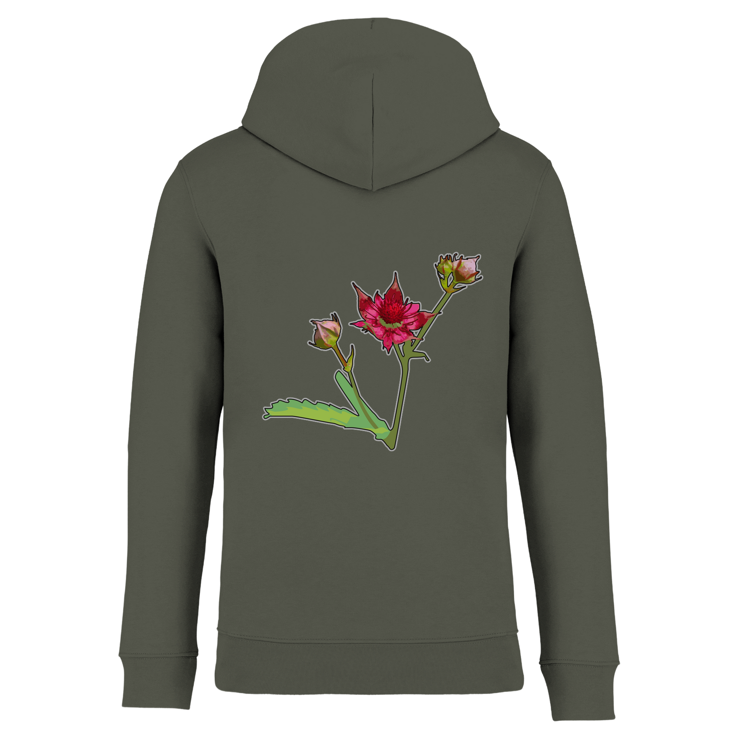 Sumpf-Blutauge Bio Männer Hoodie Backprint