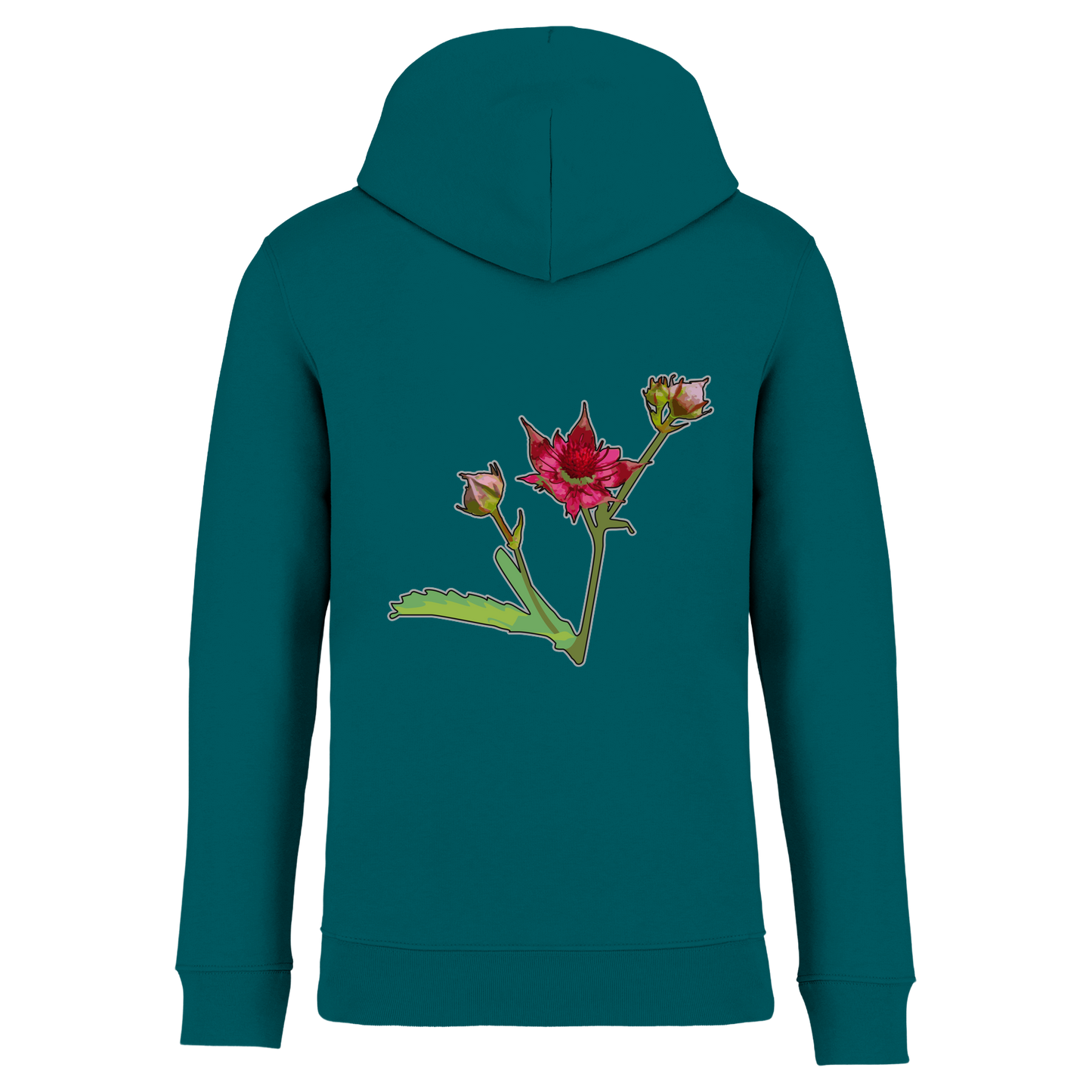 Sumpf-Blutauge Bio Männer Hoodie Backprint