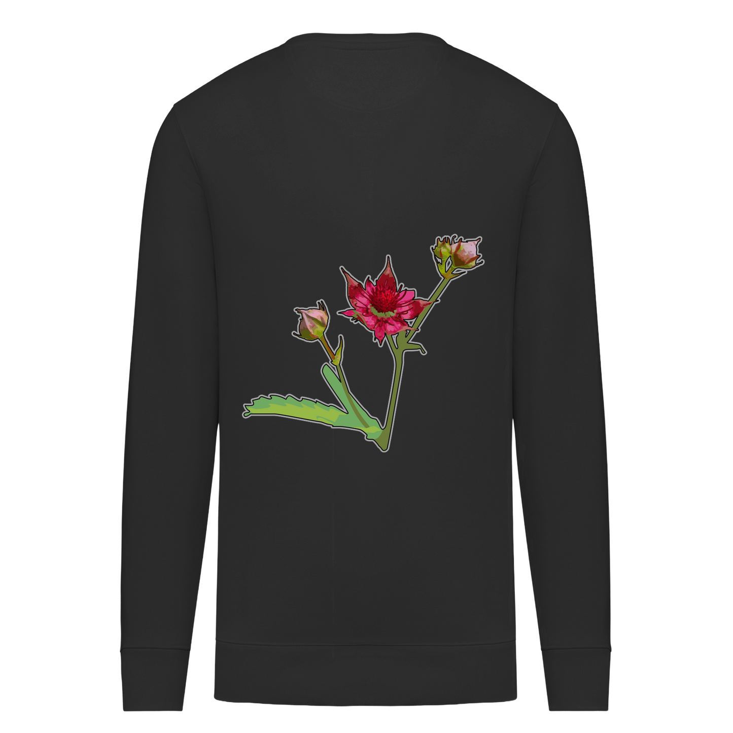 Sumpf-Blutauge Bio Männer Sweatshirt Backprint