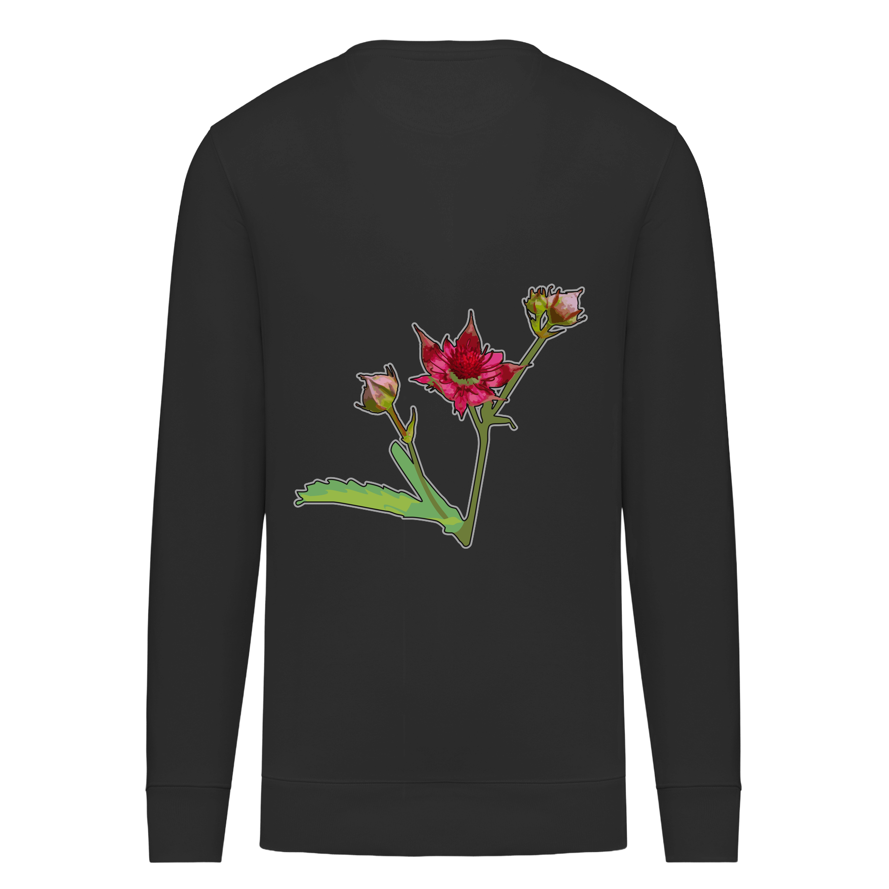Sumpf-Blutauge Bio Männer Sweatshirt Backprint