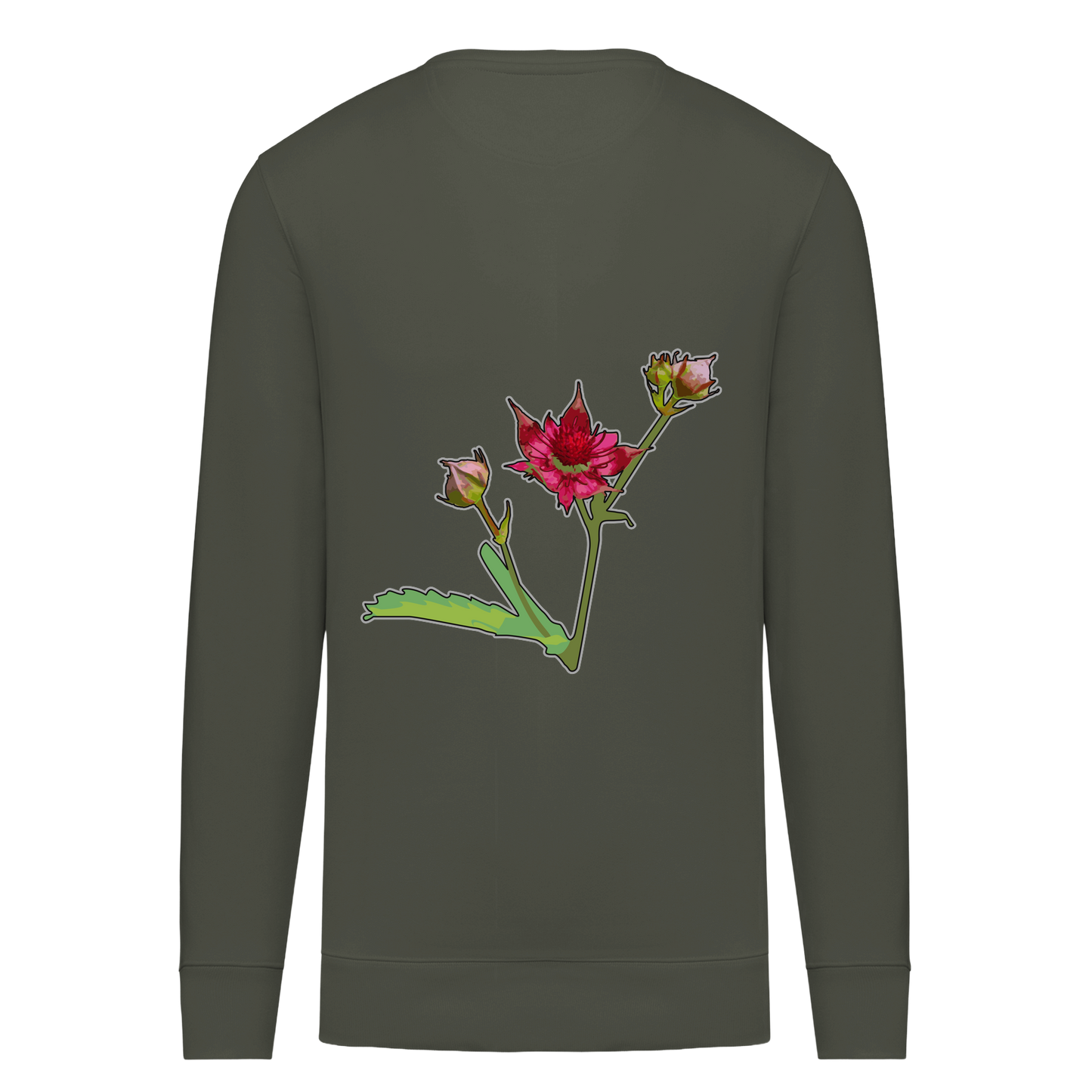 Sumpf-Blutauge Bio Männer Sweatshirt Backprint