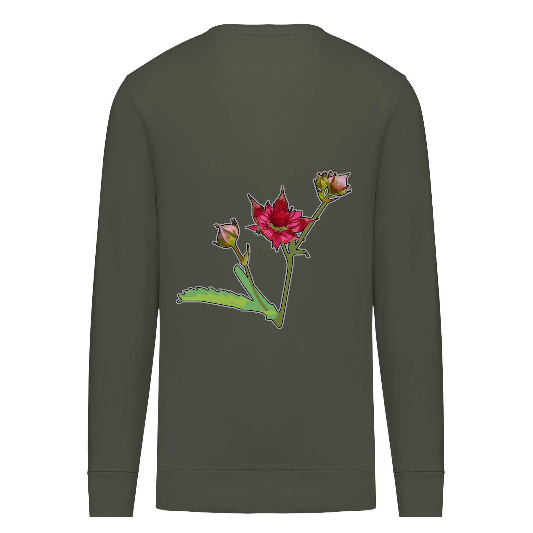 Sumpf-Blutauge Bio Männer Sweatshirt Backprint