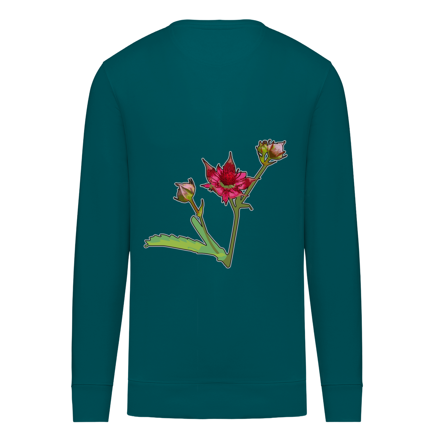 Sumpf-Blutauge Bio Männer Sweatshirt Backprint