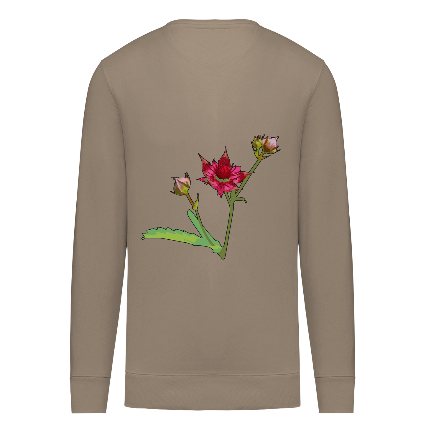 Sumpf-Blutauge Bio Männer Sweatshirt Backprint