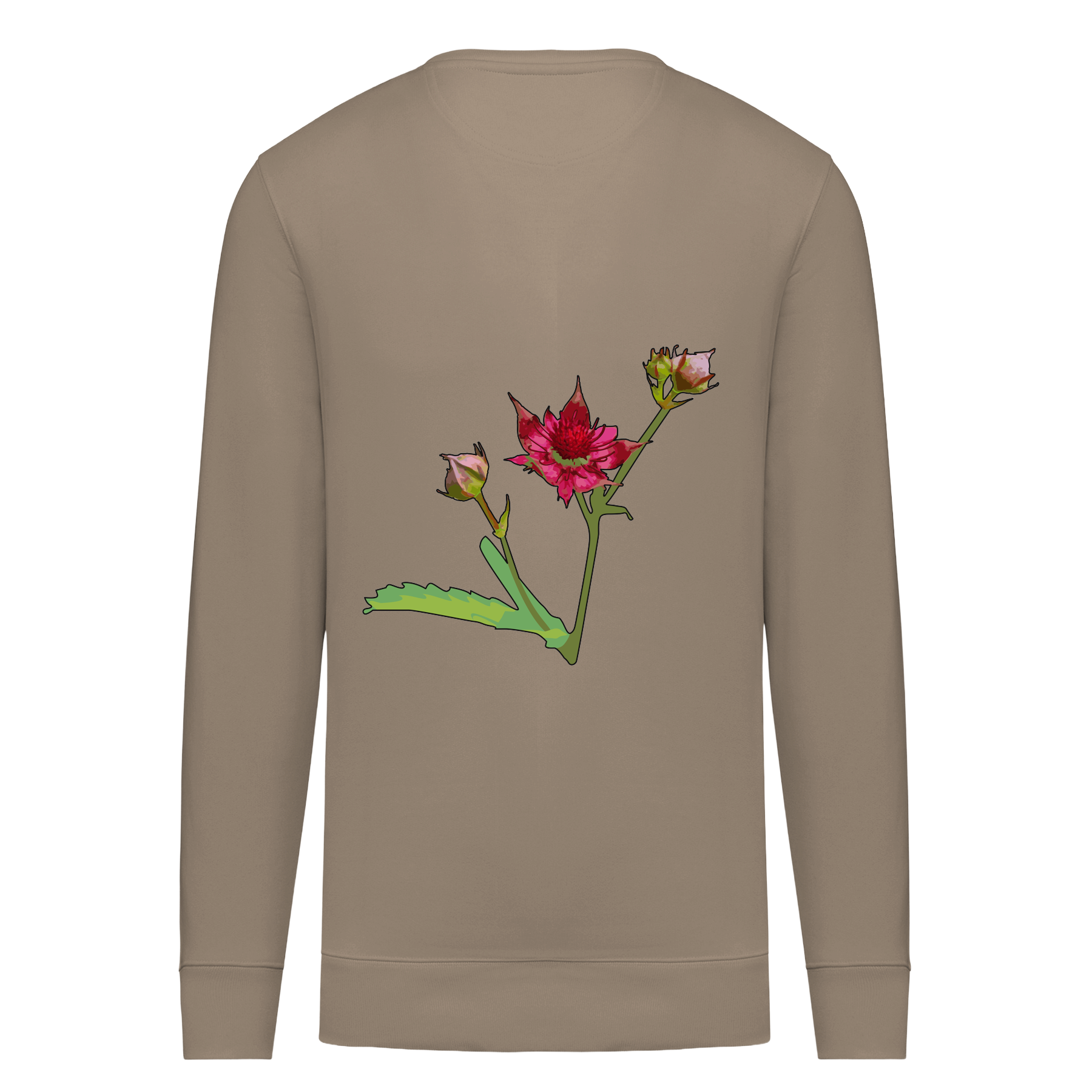 Sumpf-Blutauge Bio Männer Sweatshirt Backprint