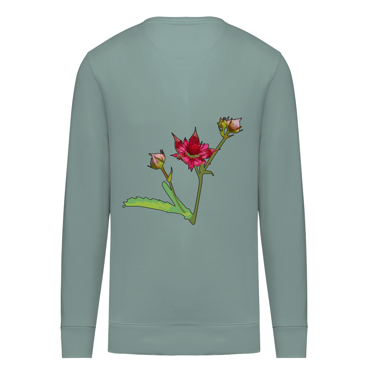 Sumpf-Blutauge Bio Unisex Sweatshirt Backprint