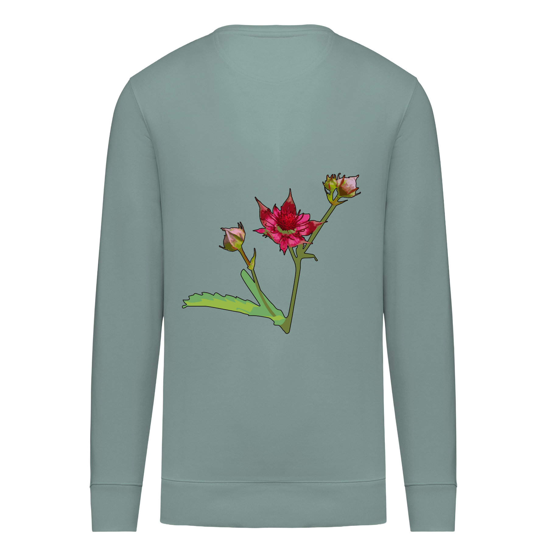 Sumpf-Blutauge Bio Unisex Sweatshirt Backprint