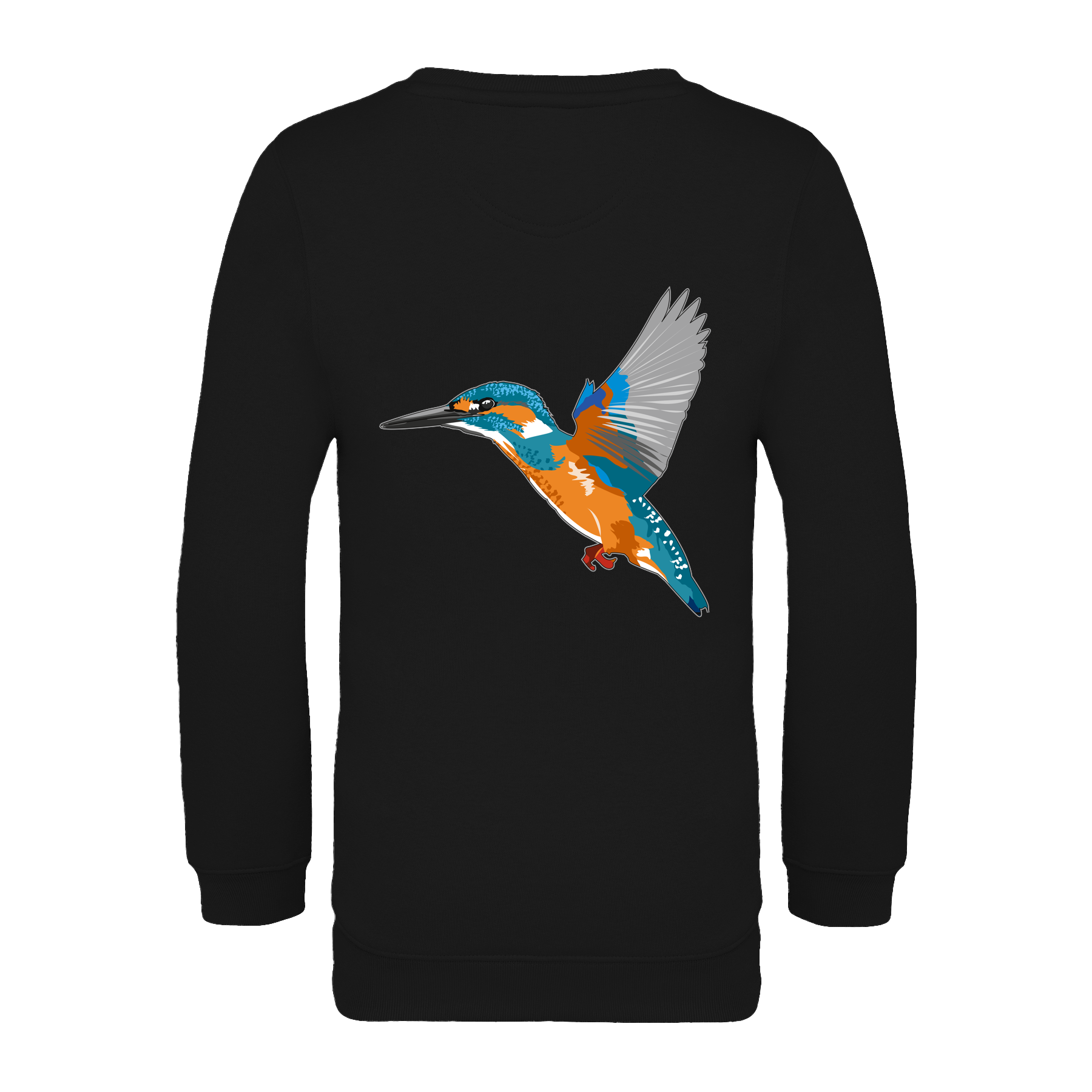 Eisvogel Bio Kinder Unisex Sweatshirt Backprint