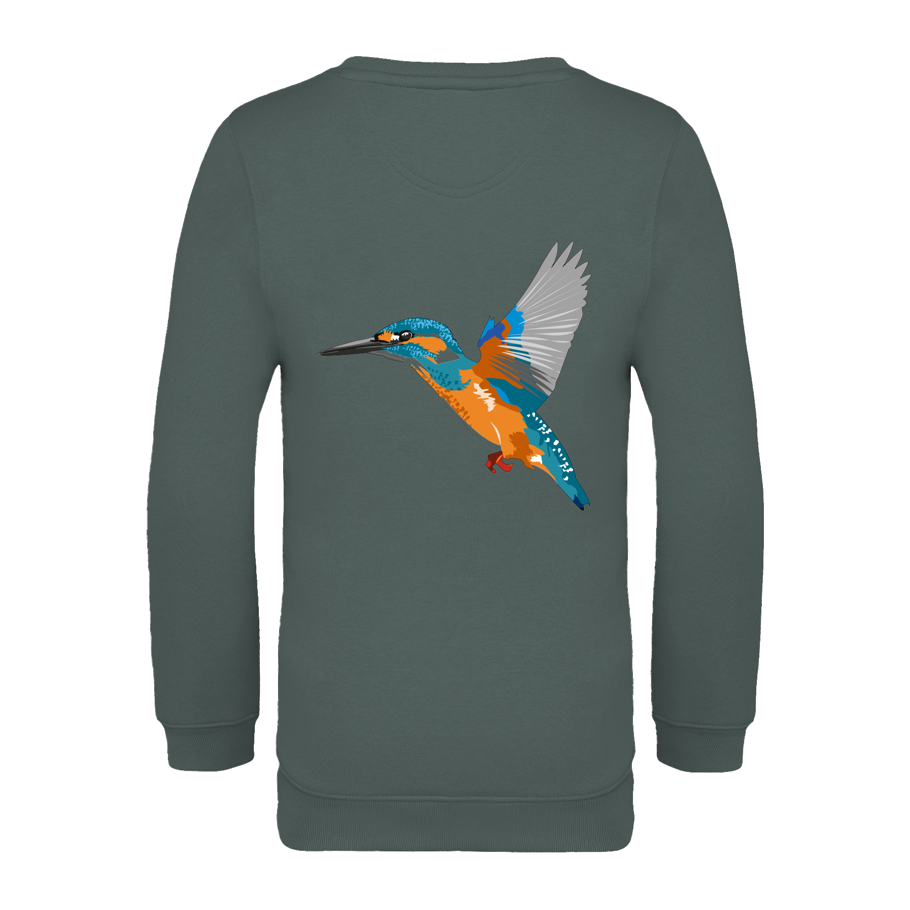 Eisvogel Bio Kinder Unisex Sweatshirt Backprint