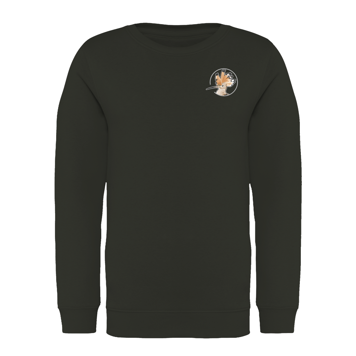 Wiedehopf Bio Kinder Unisex Sweatshirt Backprint