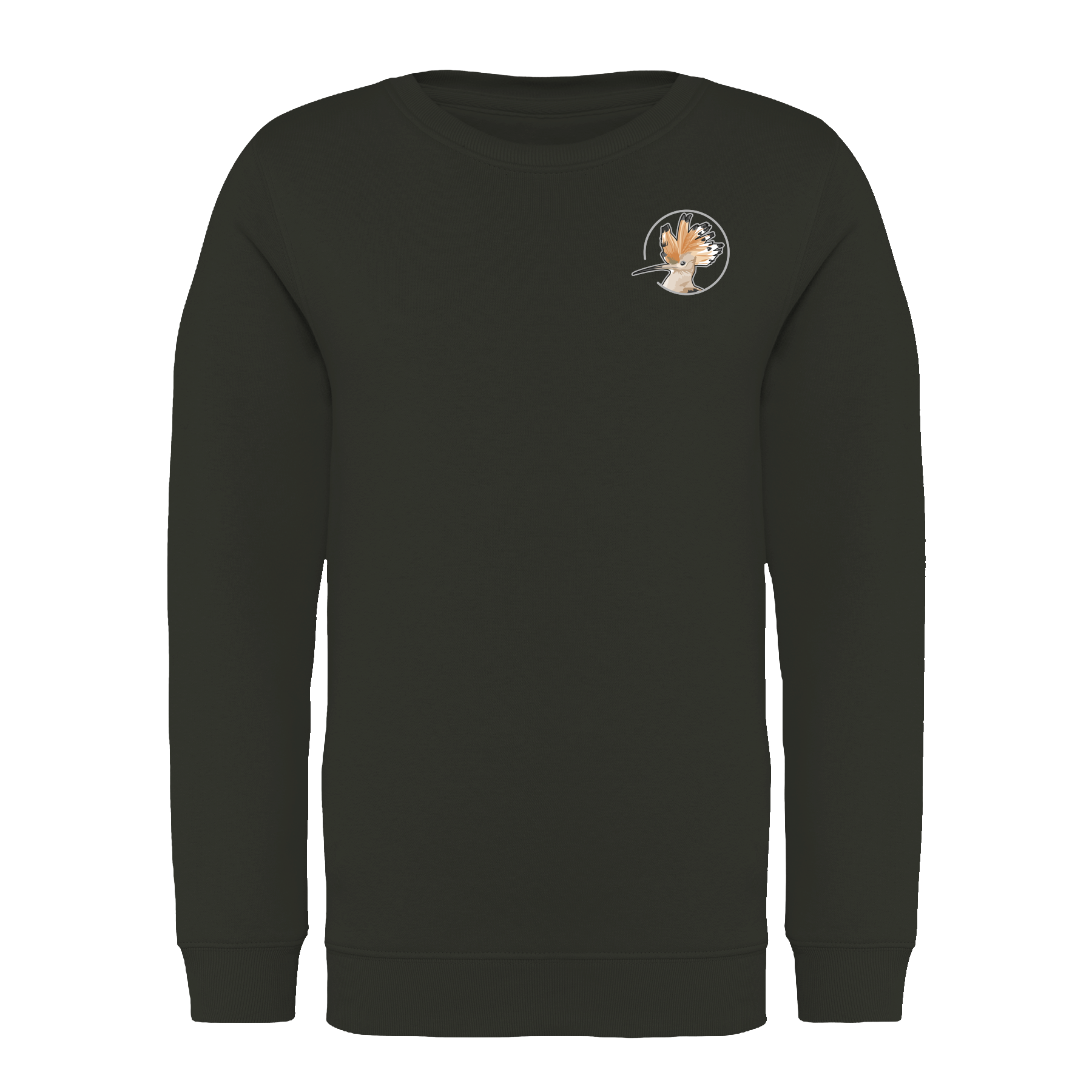 Wiedehopf Bio Kinder Unisex Sweatshirt Backprint