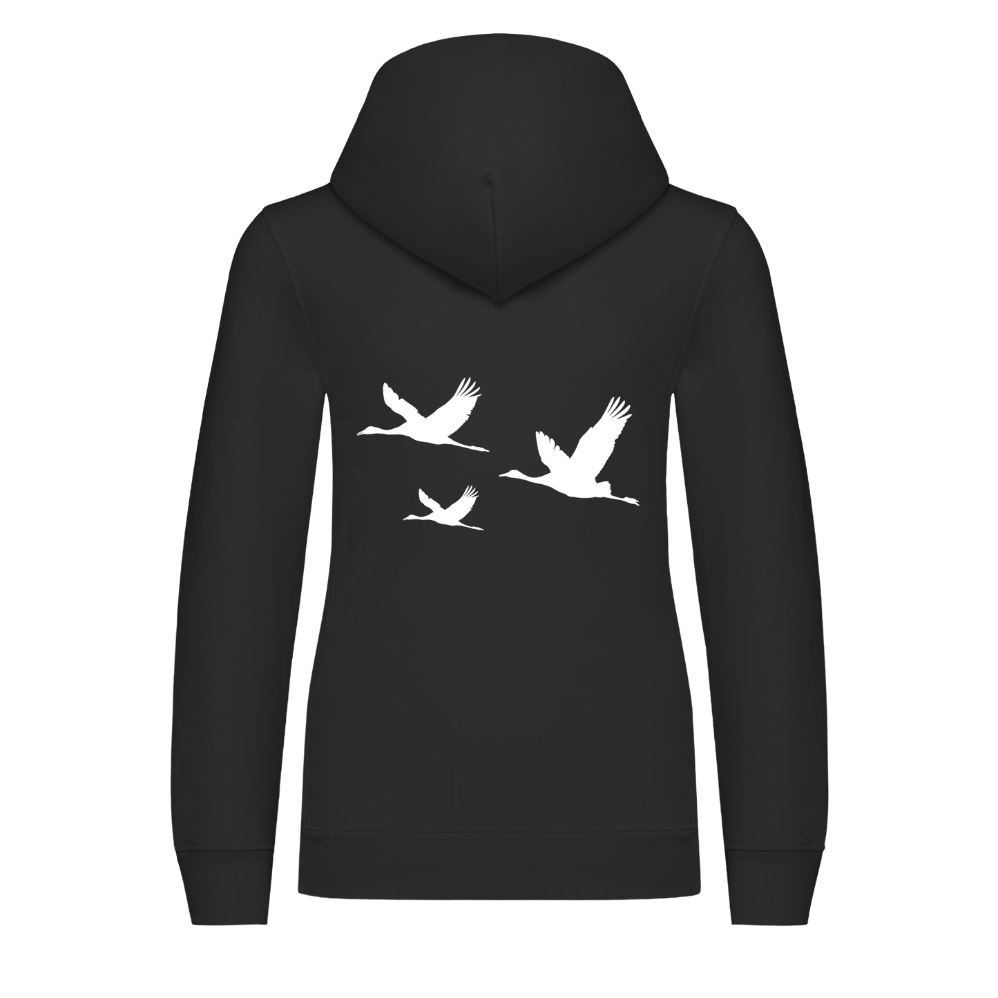 Kranich Bio Kinder Unisex Hoodie Backprint