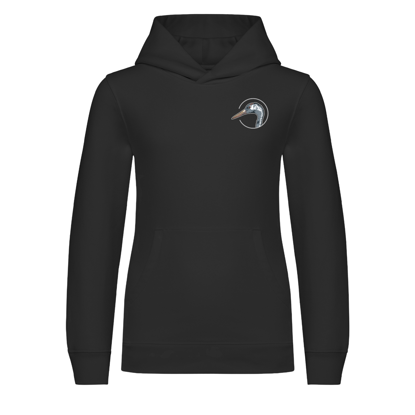 Kranich Bio Kinder Unisex Hoodie Backprint