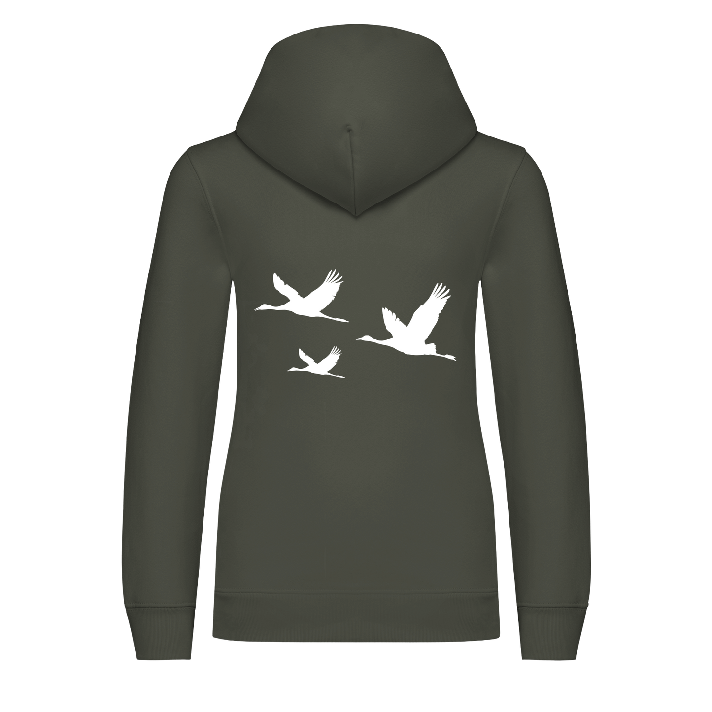 Kranich Bio Kinder Unisex Hoodie Backprint