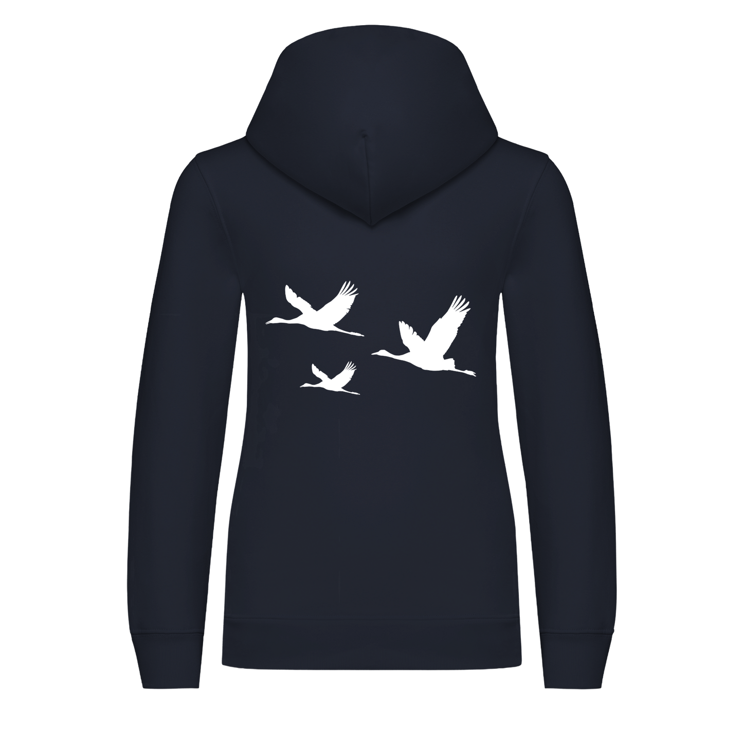 Kranich Bio Kinder Unisex Hoodie Backprint