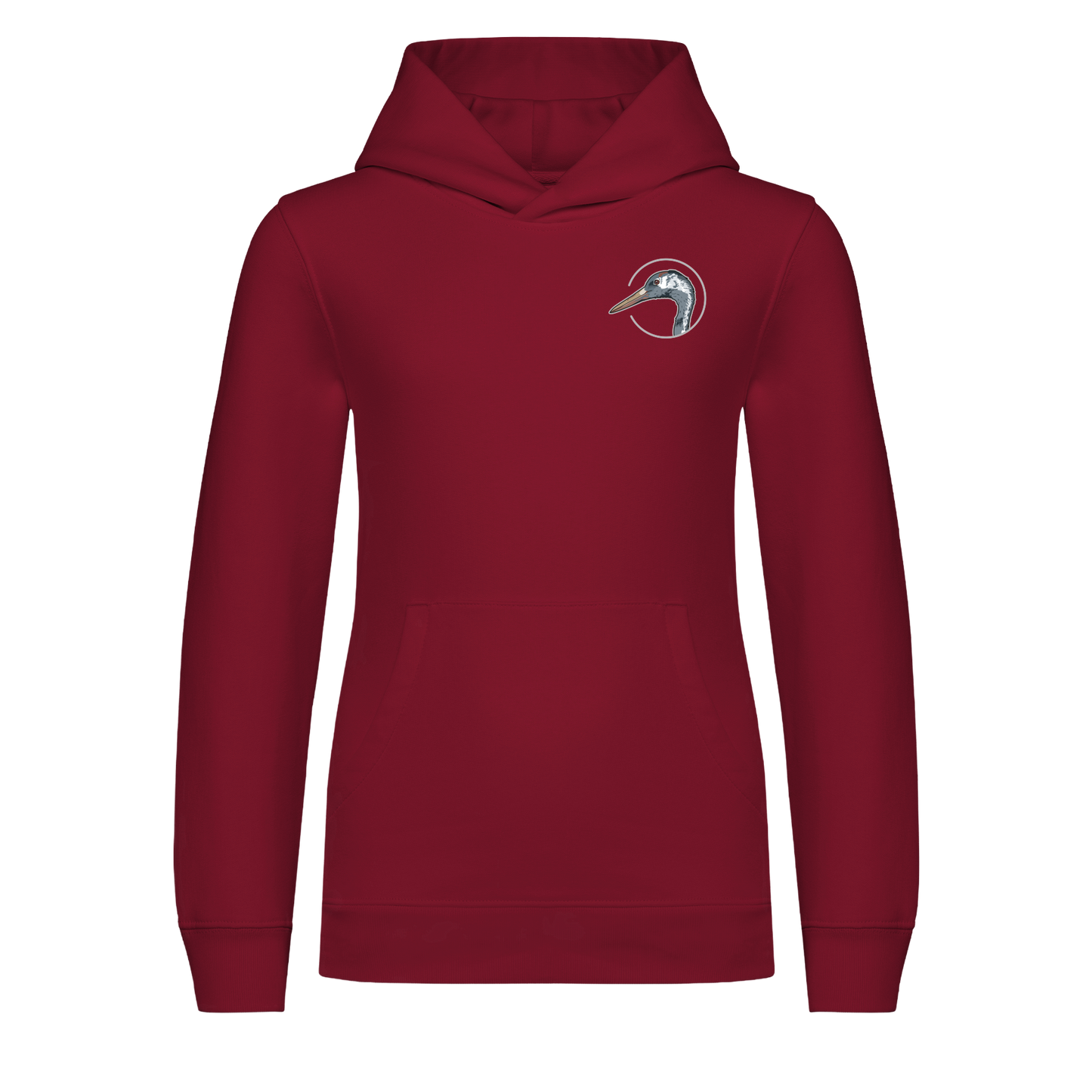 Kranich Bio Kinder Unisex Hoodie Backprint