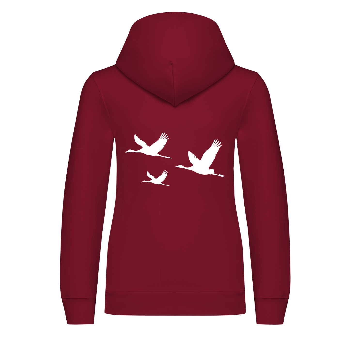 Kranich Bio Kinder Unisex Hoodie Backprint