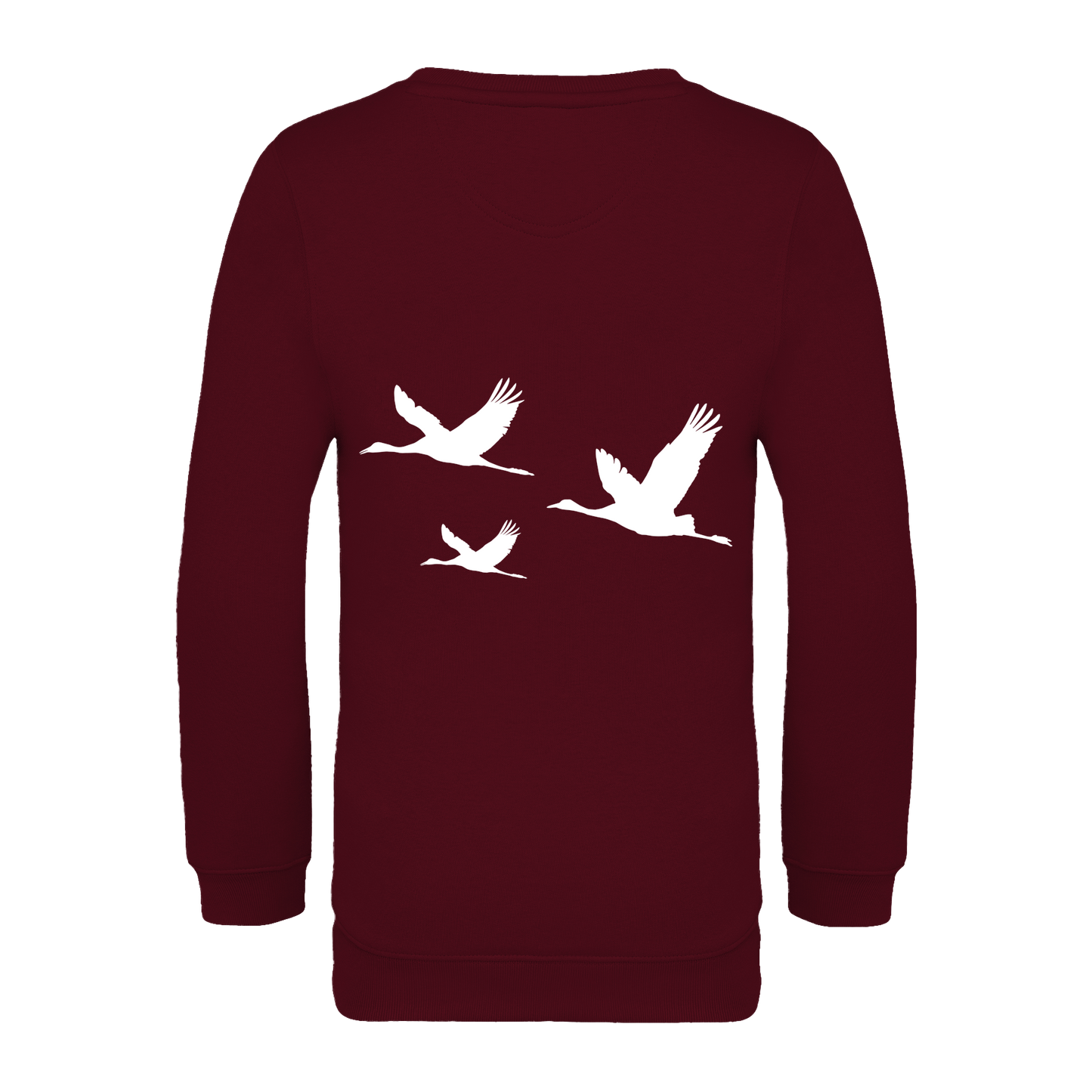 Kranich Bio Kinder Unisex Sweatshirt Backprint