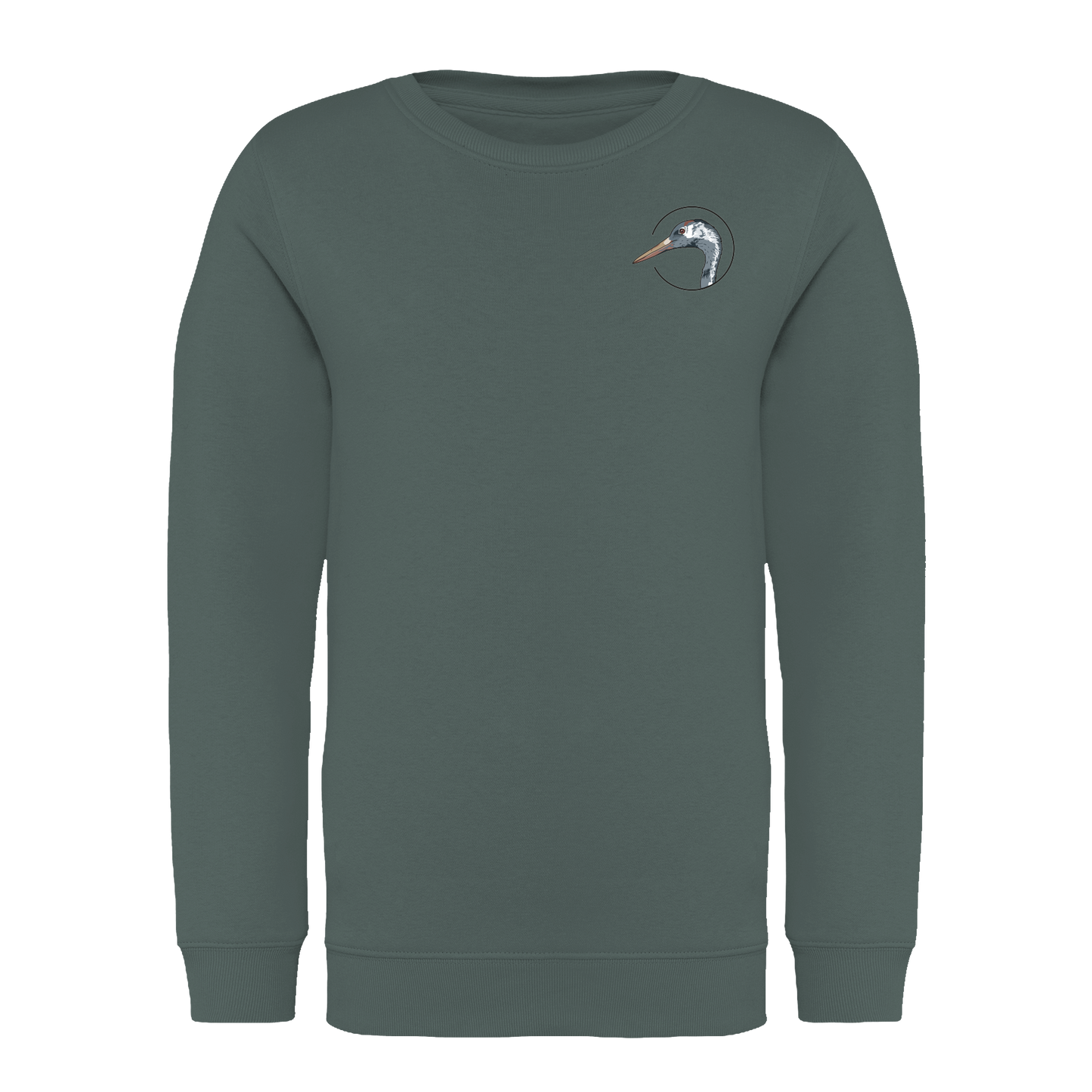 Kranich Bio Kinder Unisex Sweatshirt Backprint