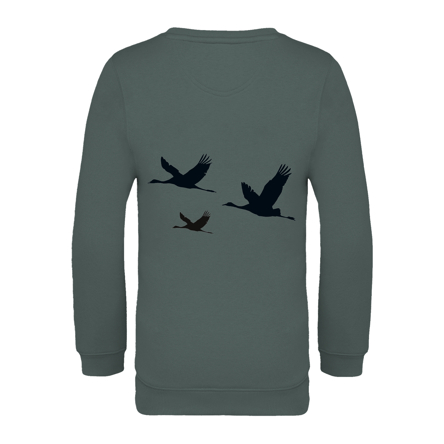 Kranich Bio Kinder Unisex Sweatshirt Backprint