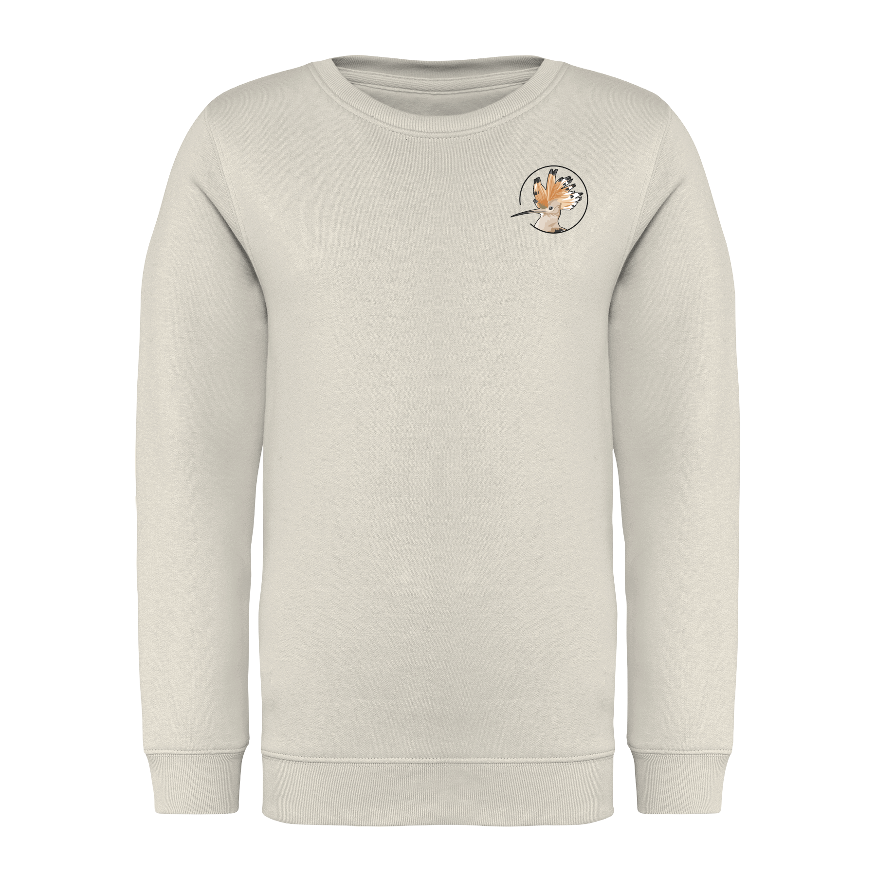 Wiedehopf Bio Kinder Unisex Sweatshirt Backprint