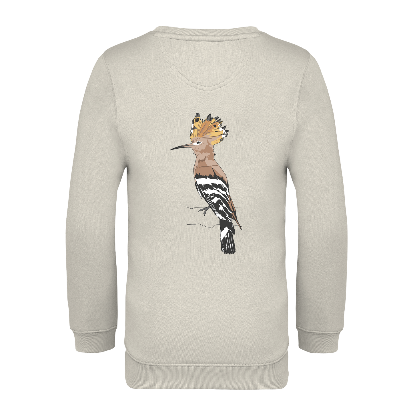Wiedehopf Bio Kinder Unisex Sweatshirt Backprint