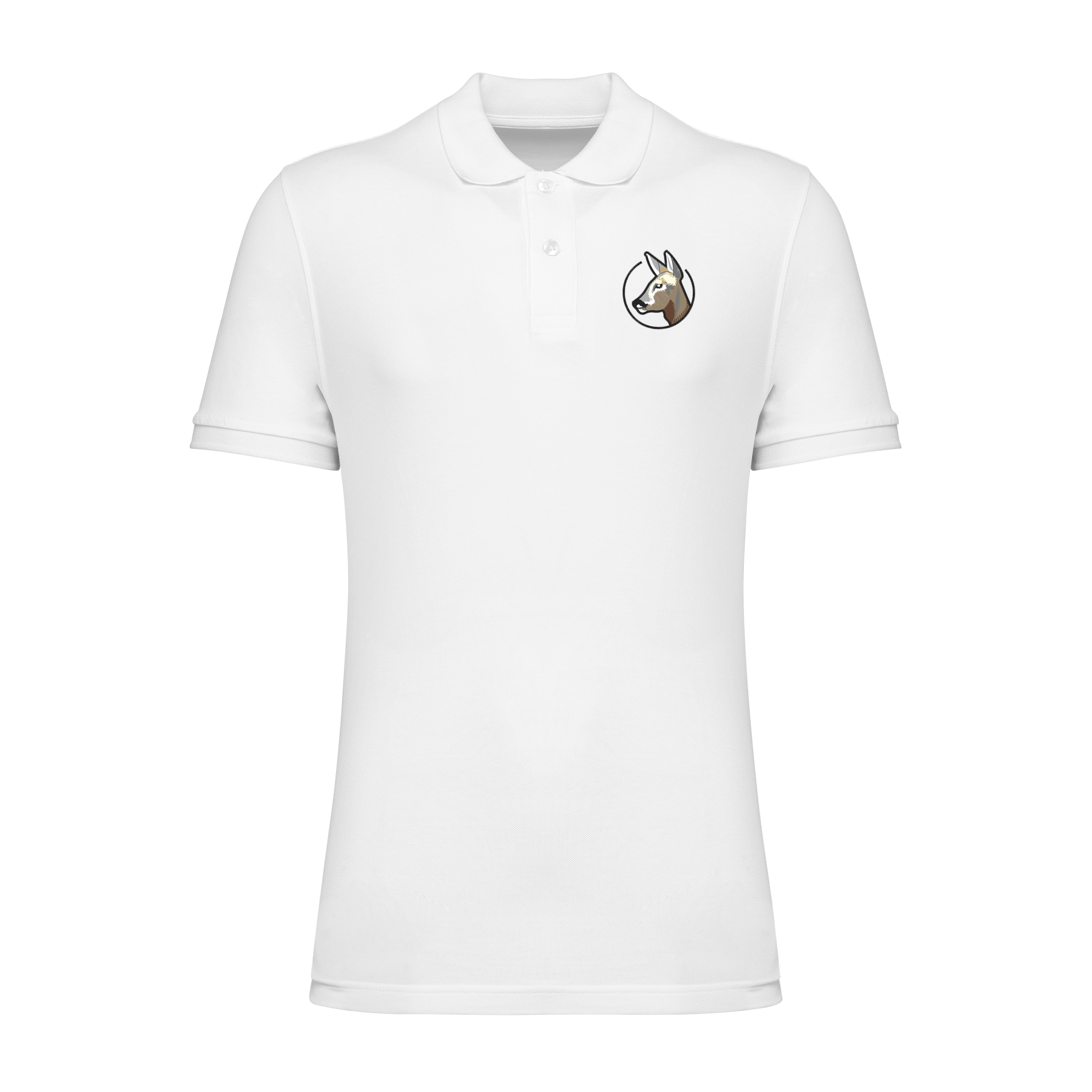Reh Bio Männer Poloshirt Stick