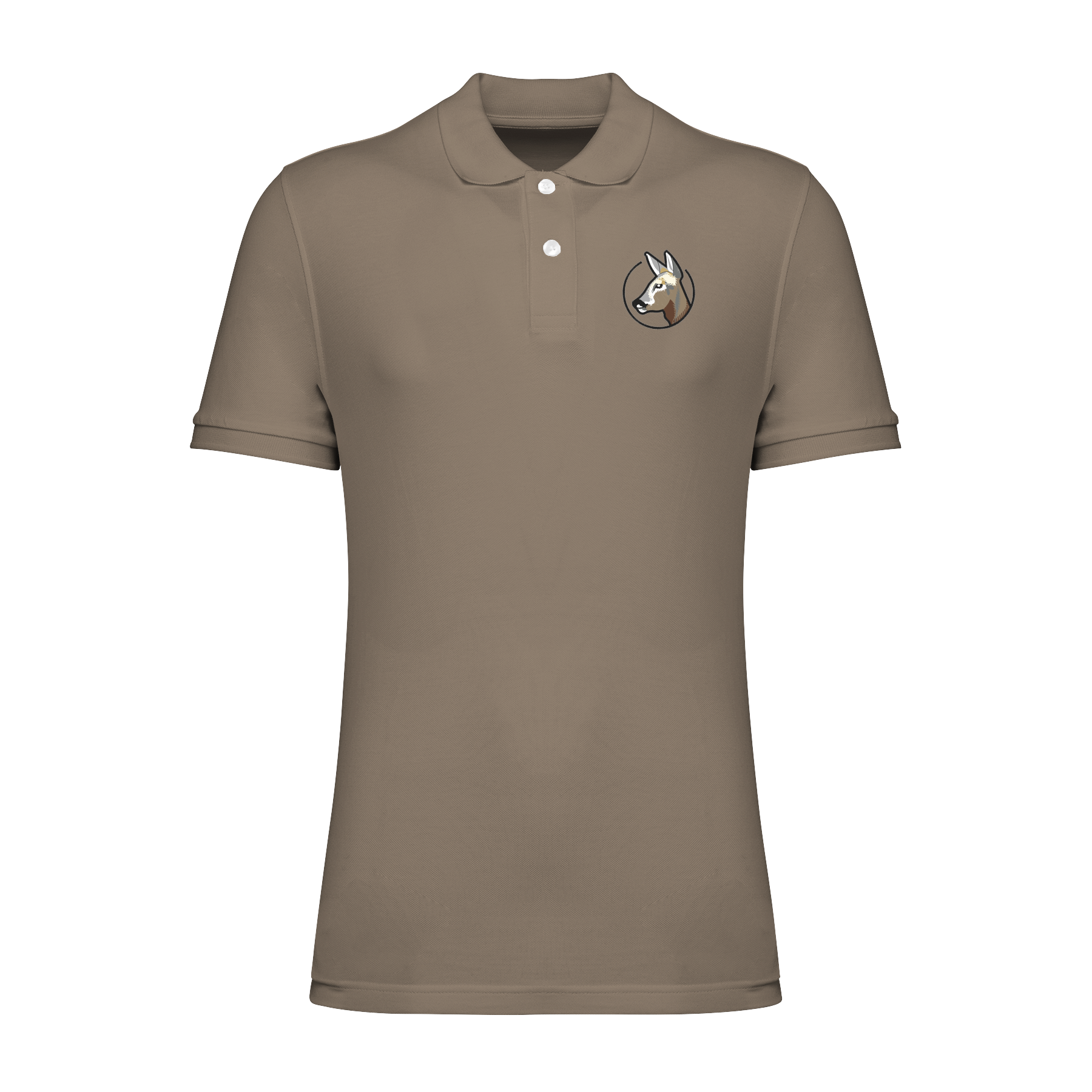 Reh Bio Männer Poloshirt Stick