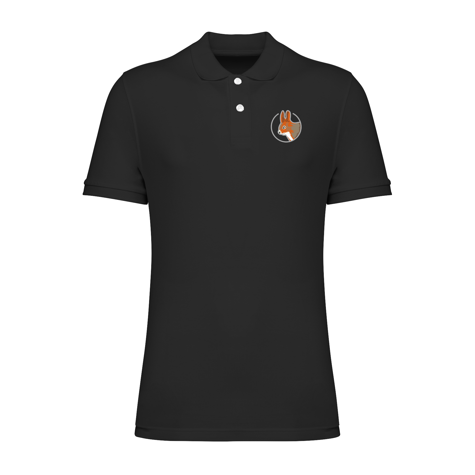 Eichhörnchen Bio Männer Poloshirt Stick