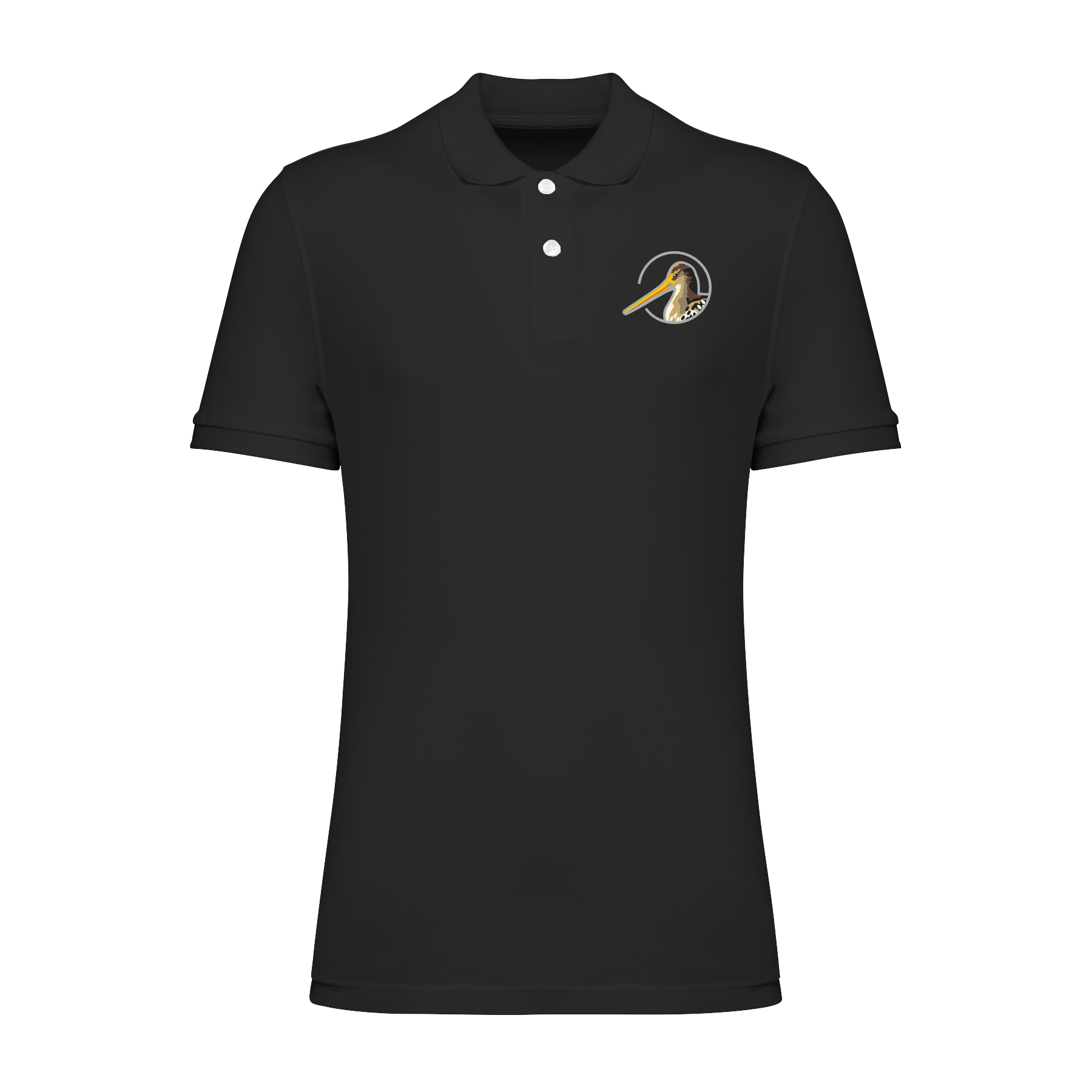 Uferschnepfe Bio Männer Poloshirt Stick