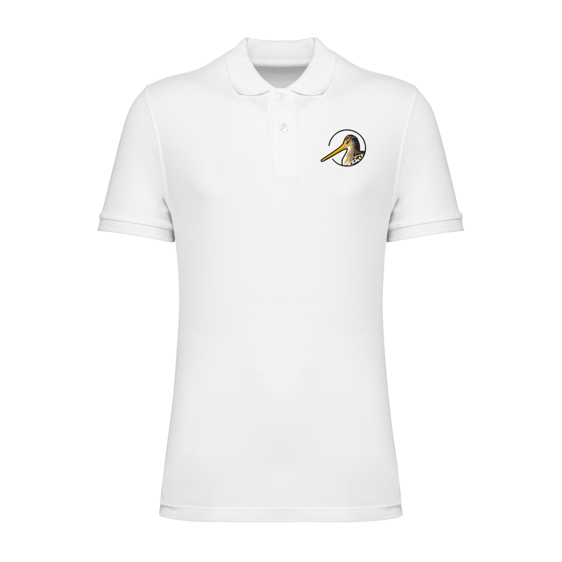 Uferschnepfe Bio Männer Poloshirt Stick