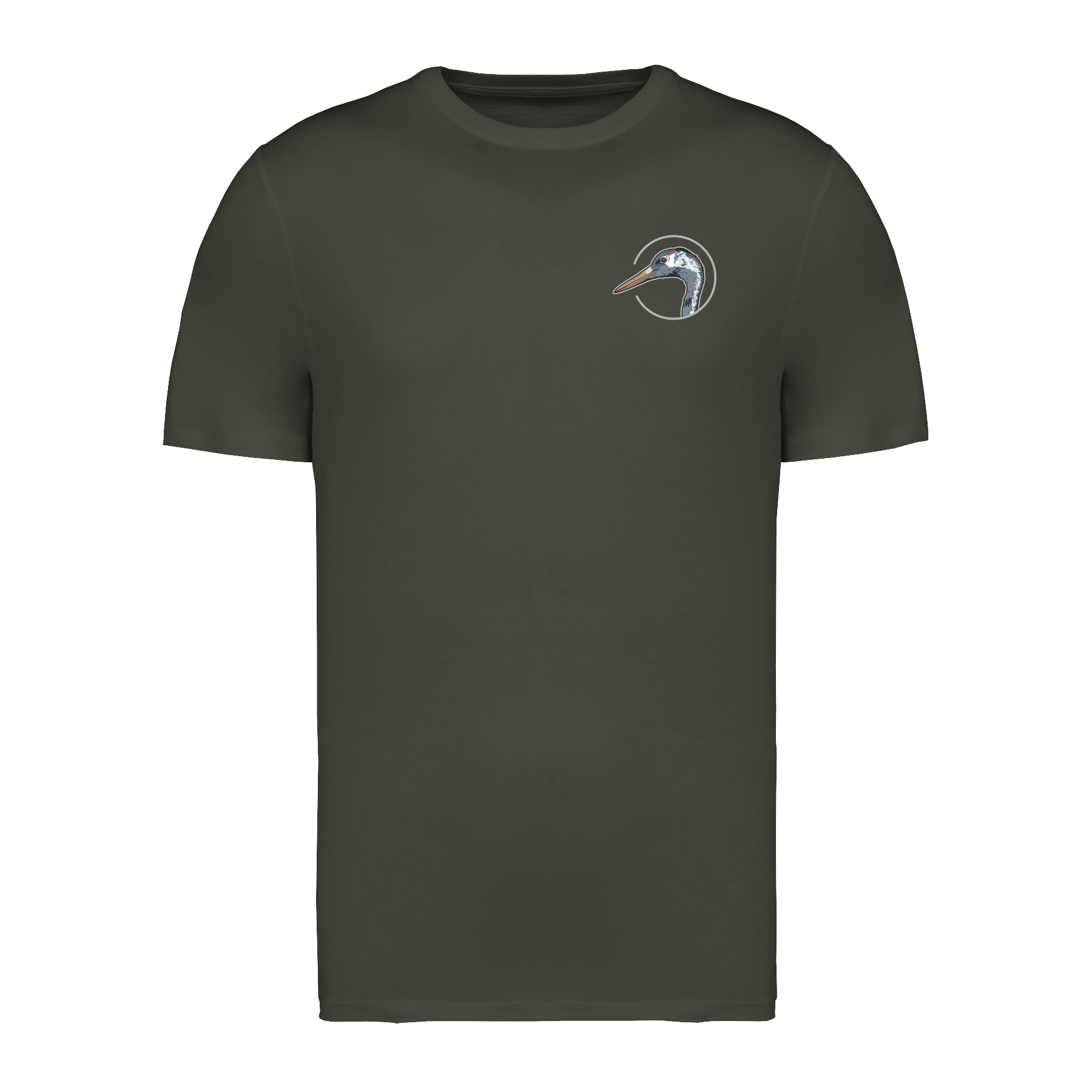 Kranich Bio Männer T-Shirt Backprint