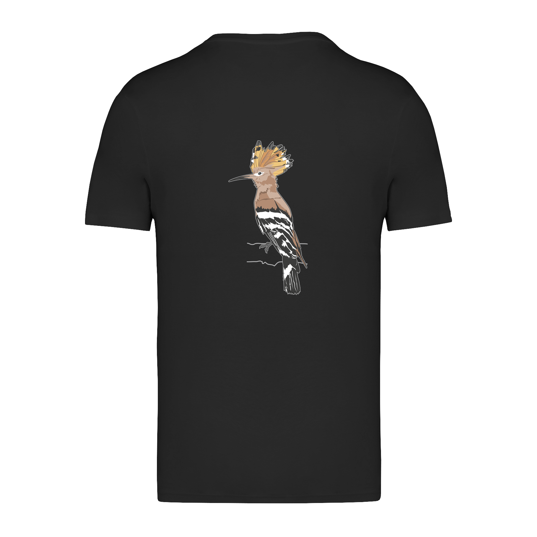 Wiedehopf Bio Männer T-Shirt Backprint