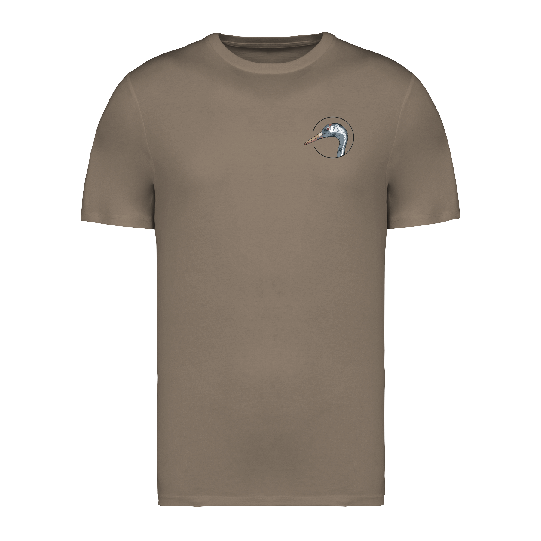 Kranich Bio Männer T-Shirt Backprint